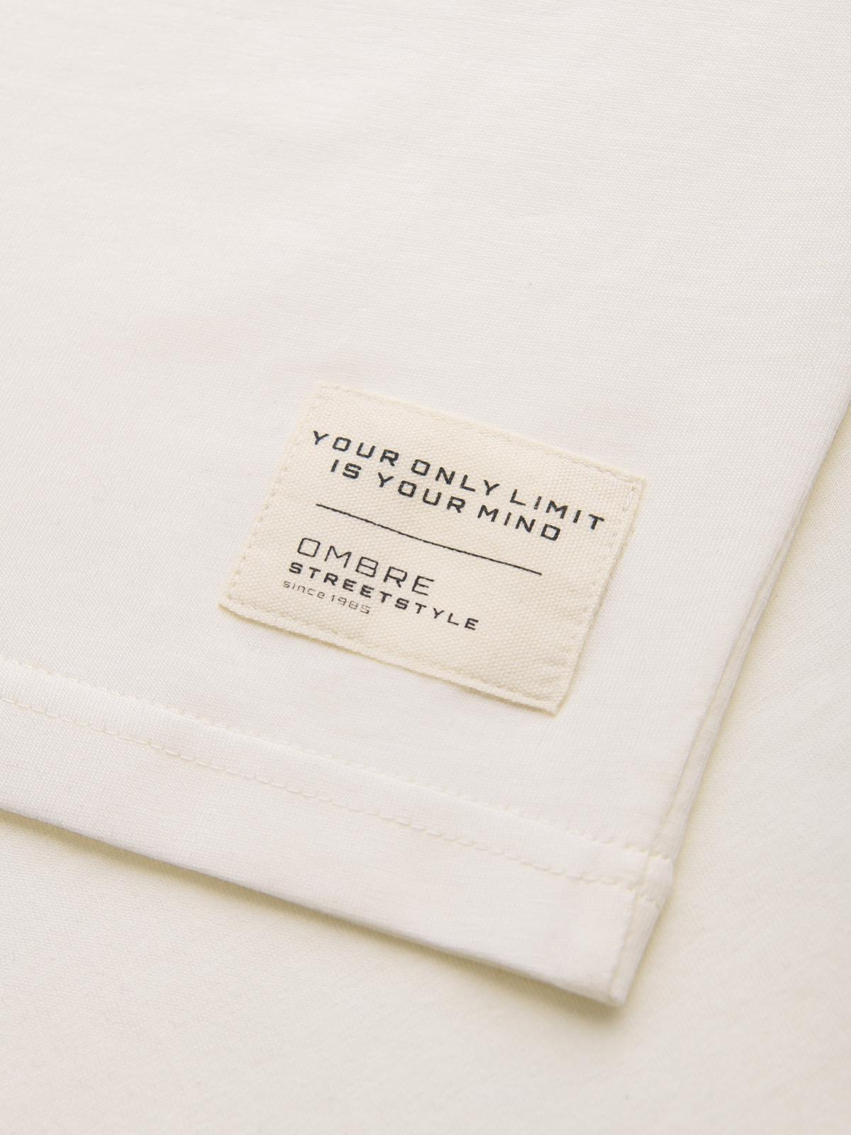 Ombre Men's LOOSE FIT pocket t-shirt - white