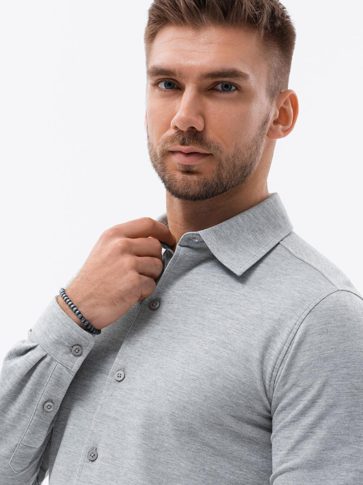 Ombre Men's long sleeve knit shirt