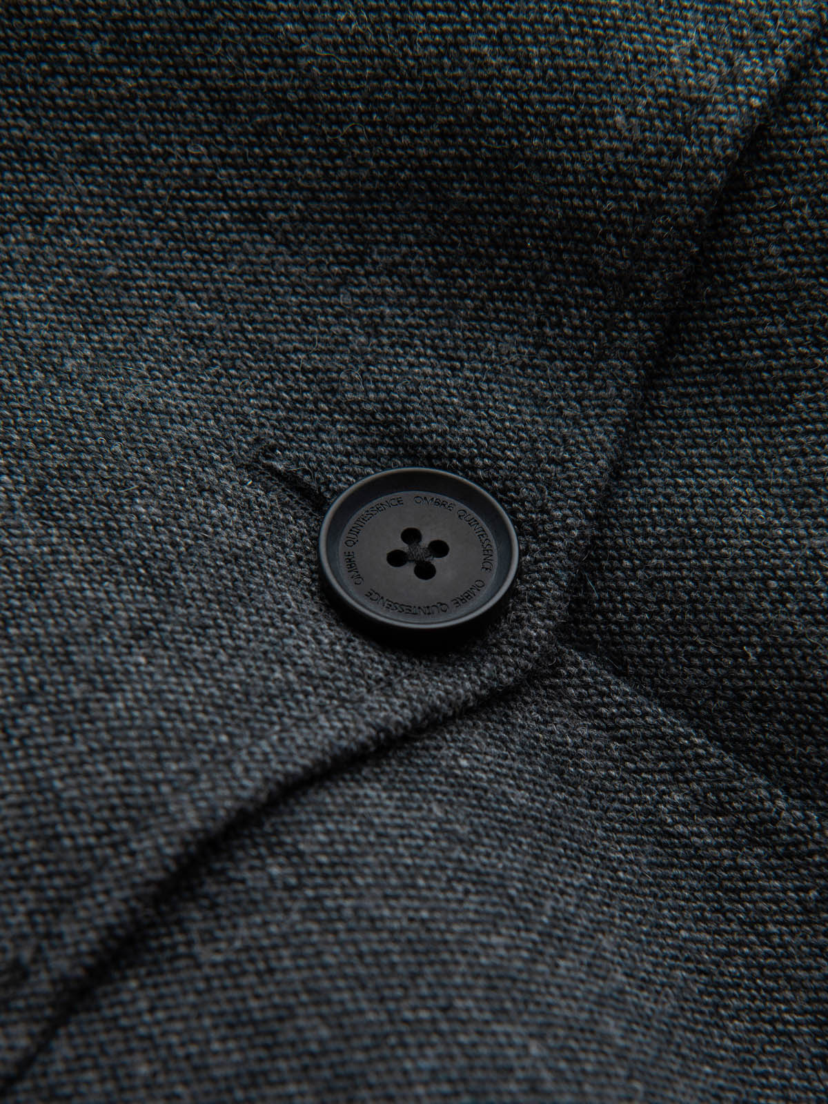 Ombre Men&#039;s winter coat with wool and quilted lining - graphite melange