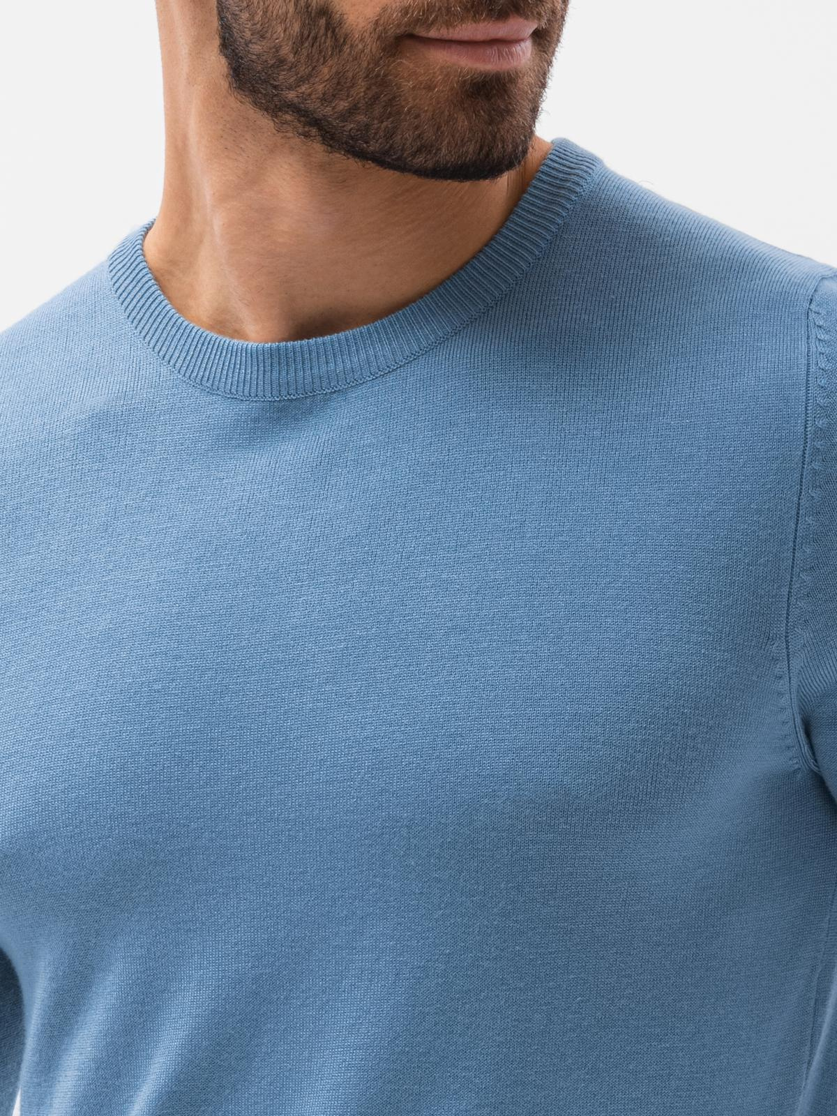 Ombre Classic men&#039;s sweater with round neckline - light blue