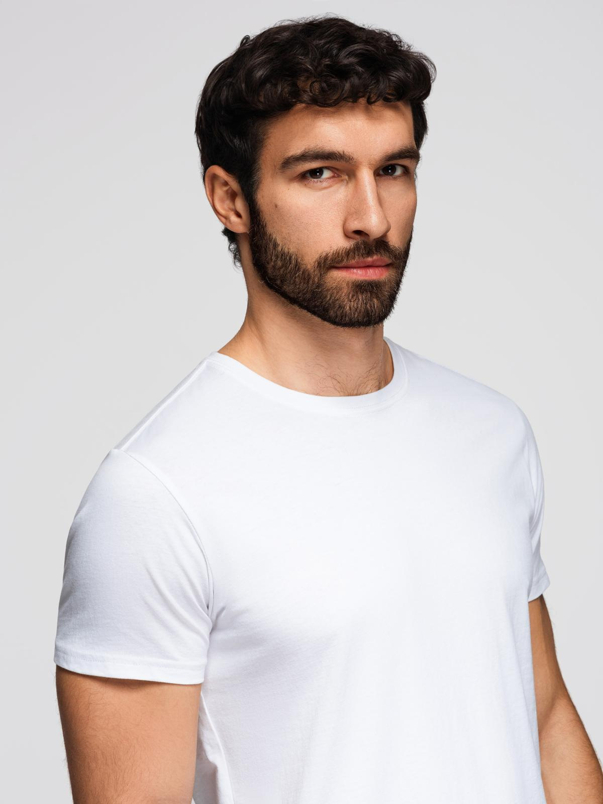 Ombre Men's BASIC classic cotton T-shirt - white
