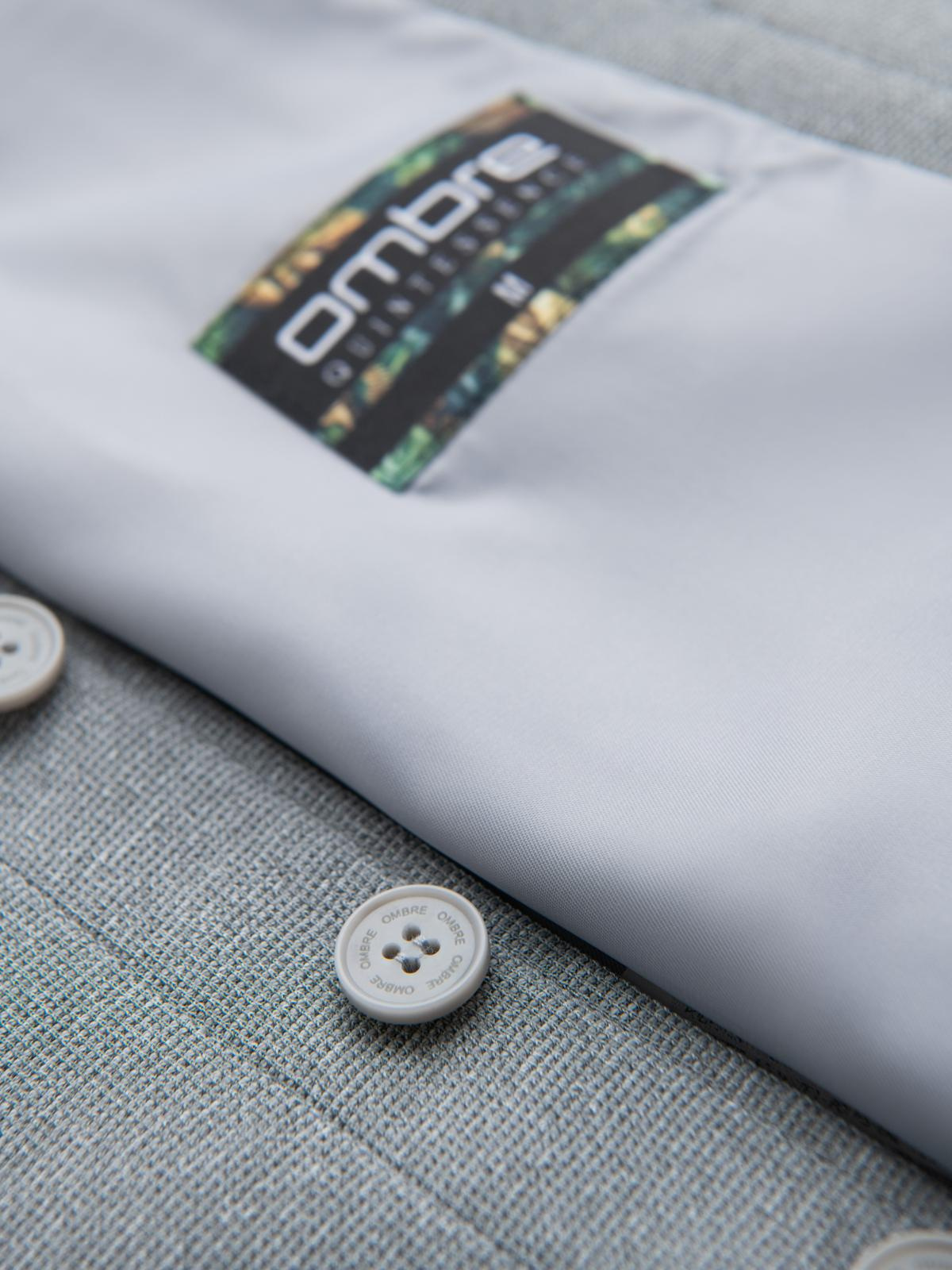 Ombre Fitted structured men's vest with patch pockets - grey melange