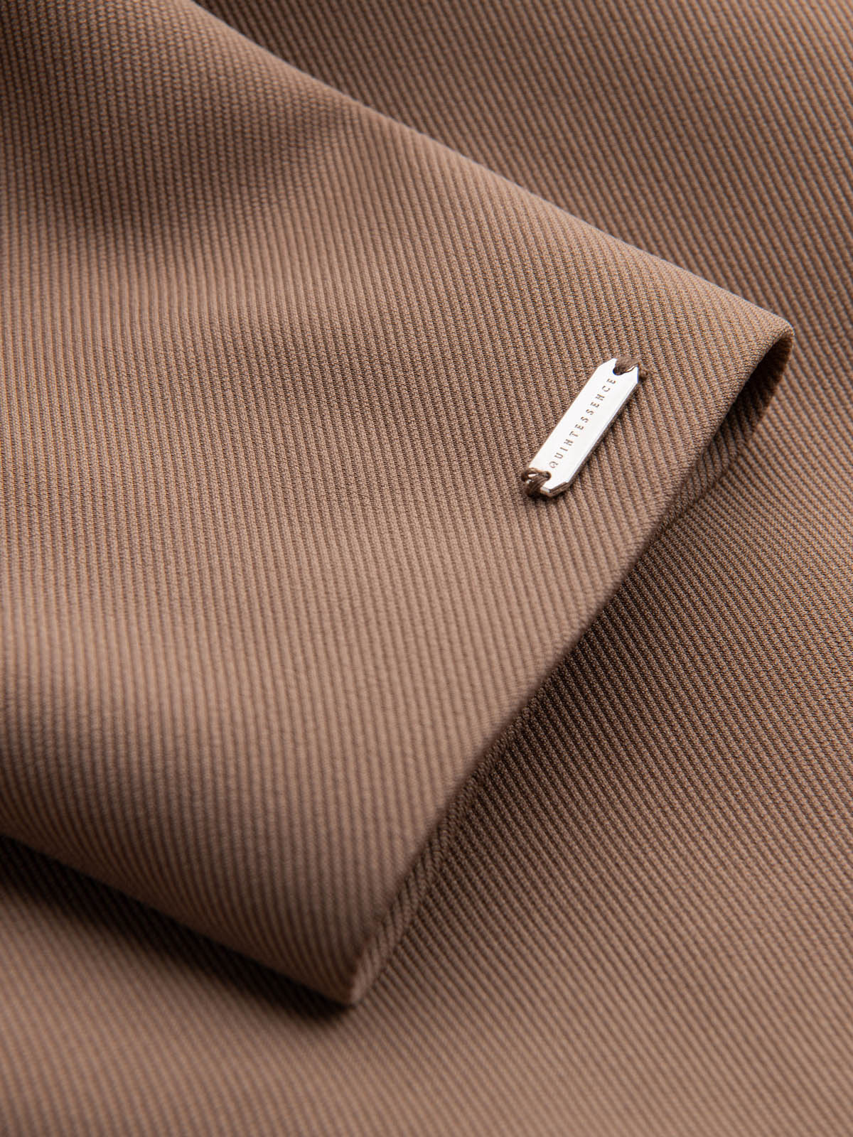 Ombre Men&#039;s hooded coat in fine stripe - coffee