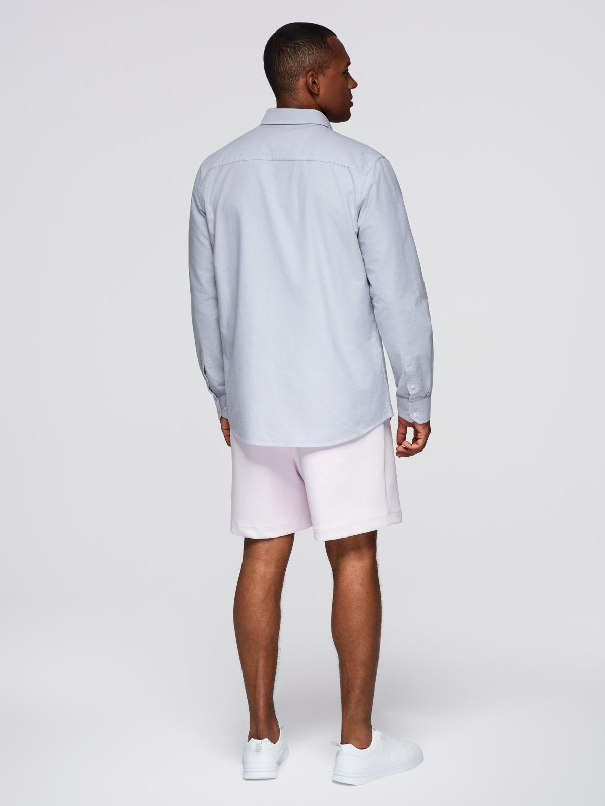 Ombre Elegant men&#039;s oxford shirt with embroidery - blue