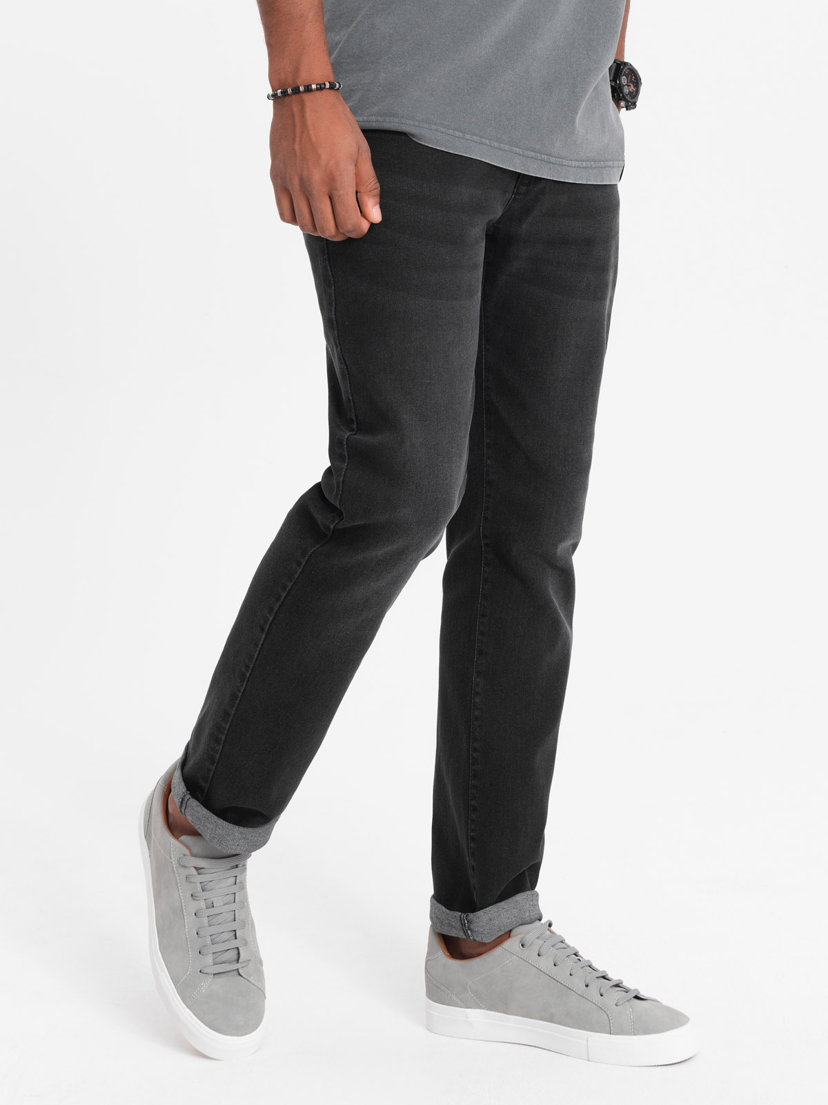 Ombre Men&#039;s denim pants STRAIGHT LEG - black