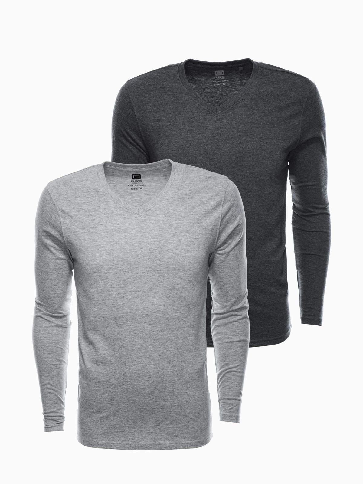 Ombre Men's V-NECK longsleeve set - mix 2