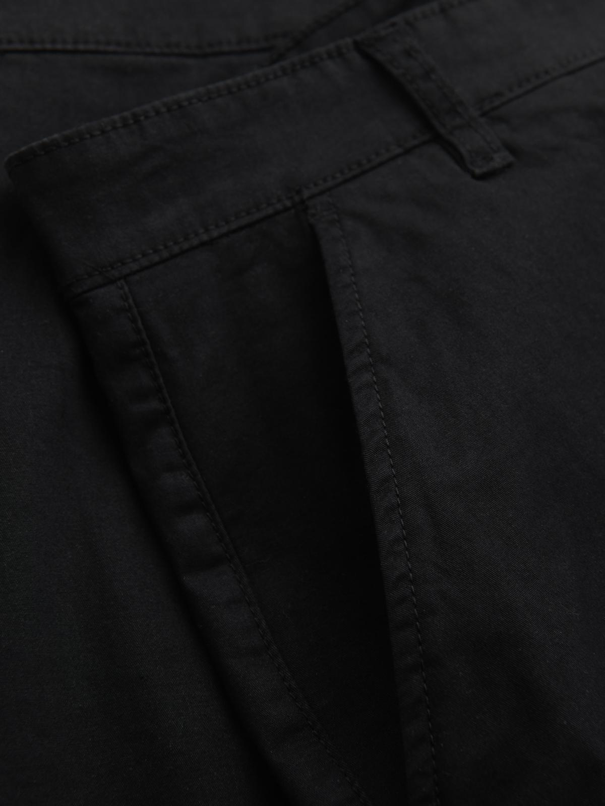 Ombre Classic men's chino shorts with rolled up leg - black