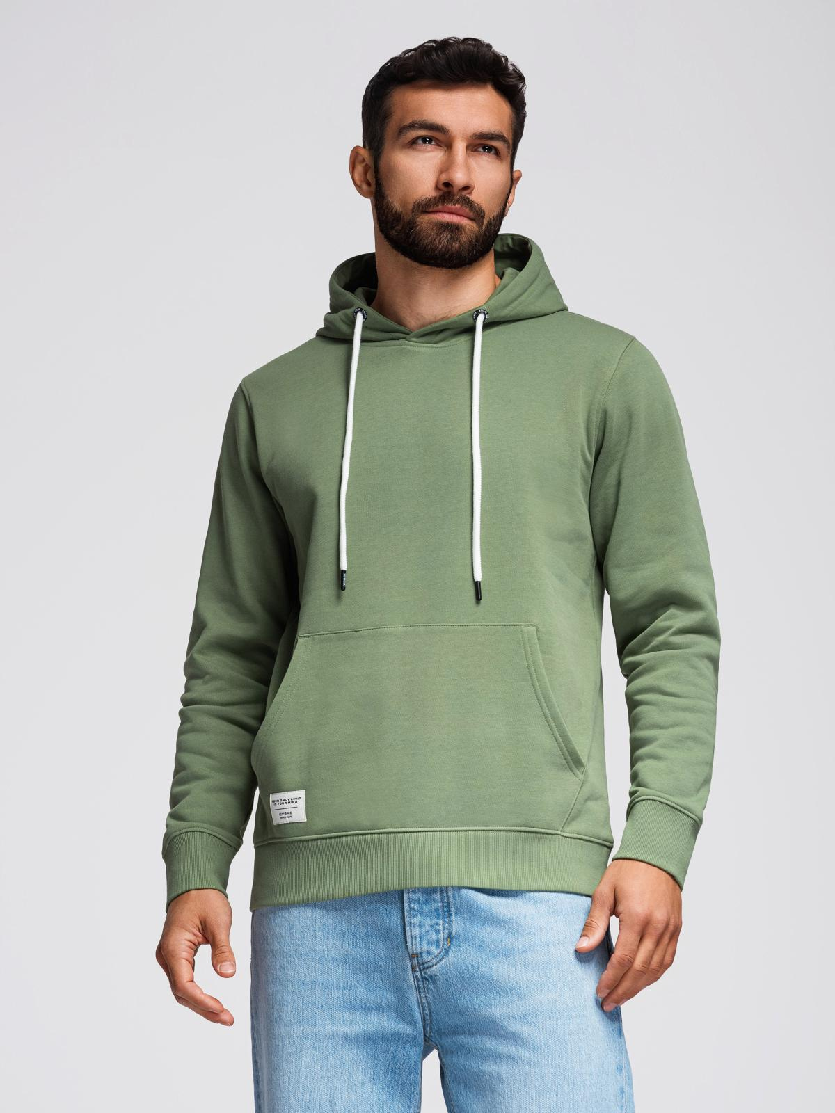 Ombre Men&#039;s BASIC kangaroo sweatshirt with hood