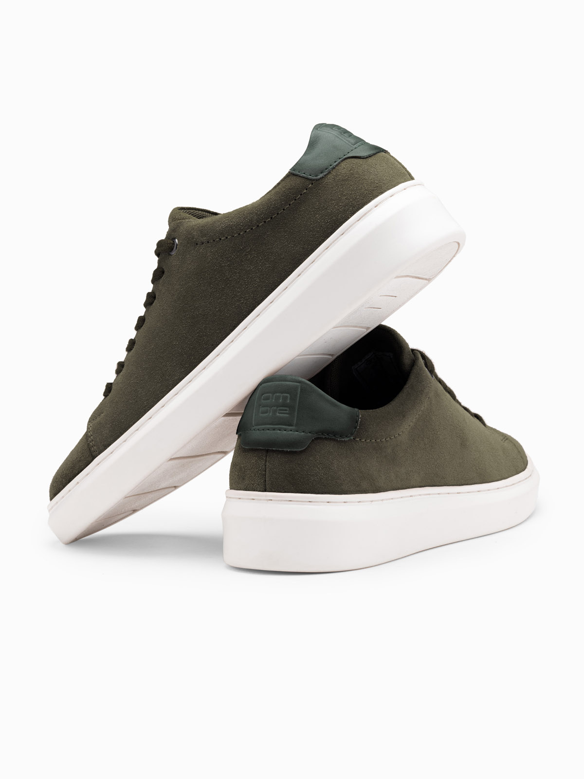 Ombre Men&#039;s classic soft suede sneaker shoes - dark olive