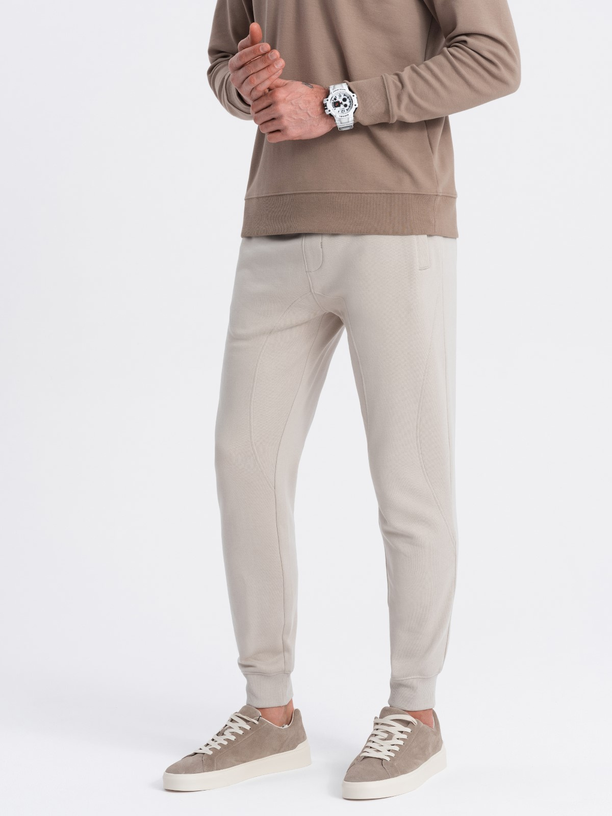 Ombre Men&#039;s jogger sweatpants - light beige