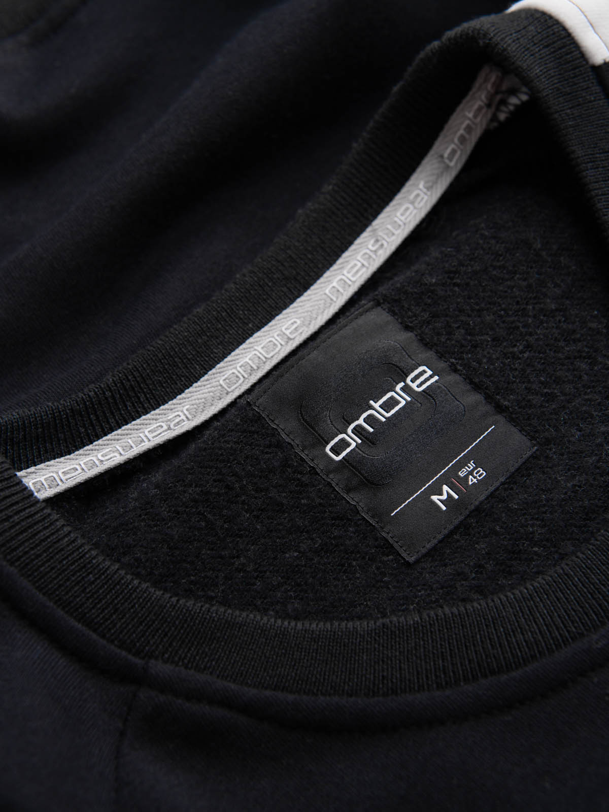 Ombre Tri-color men&#039;s sweatshirt with raglan sleeves - black