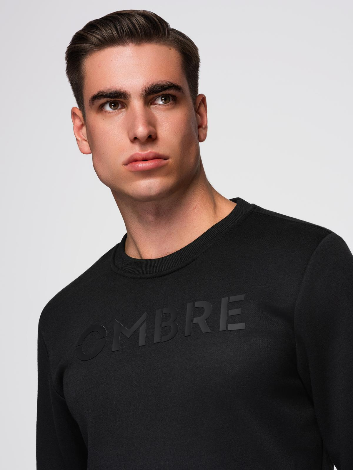 Ombre Classic men&#039;s sweatshirt with inscription - black