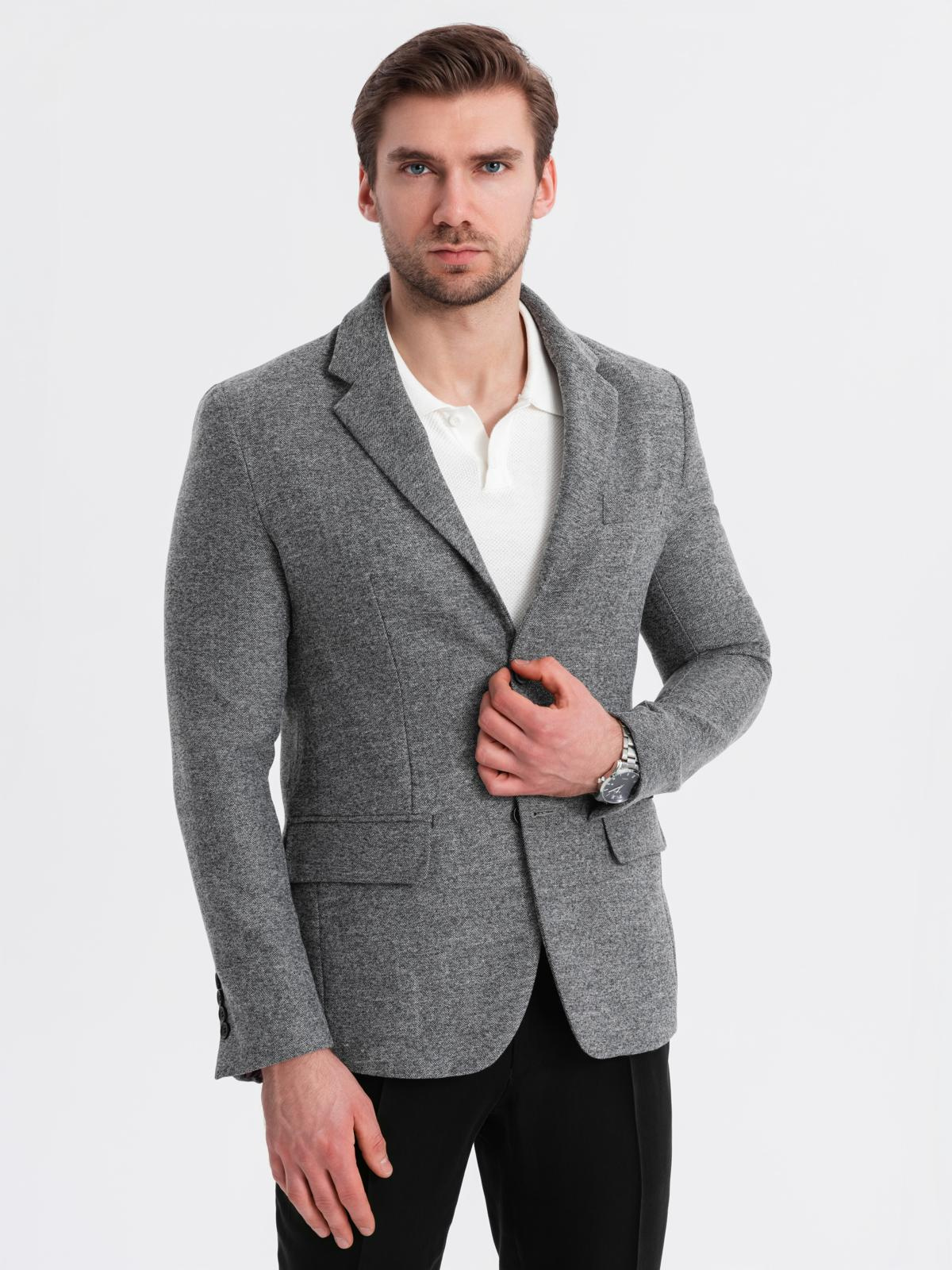 Ombre Classic men&#039;s blazer with rayon - gray