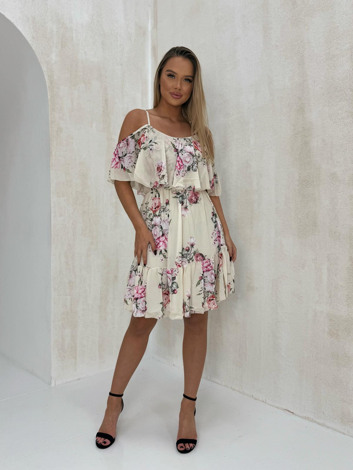 Edoti Strapless floral dress DL