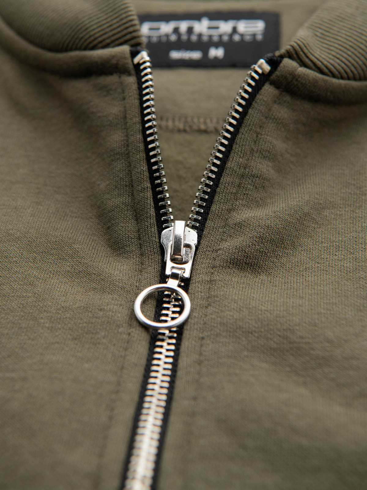 Ombre Cotton unbuttoned men&#039;s sweatshirt bomber - khaki