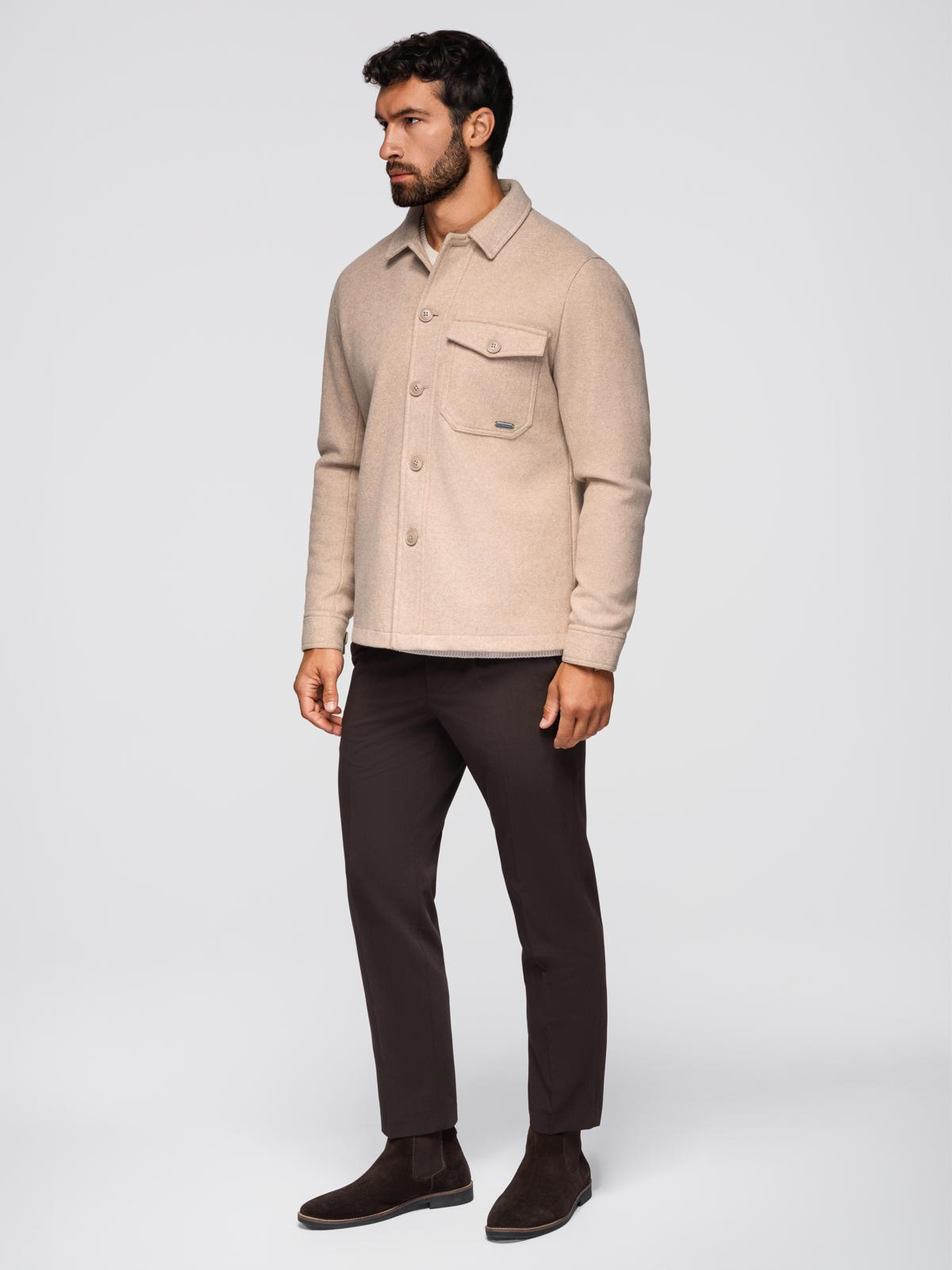 Ombre Men&#039;s shirt jacket - beige