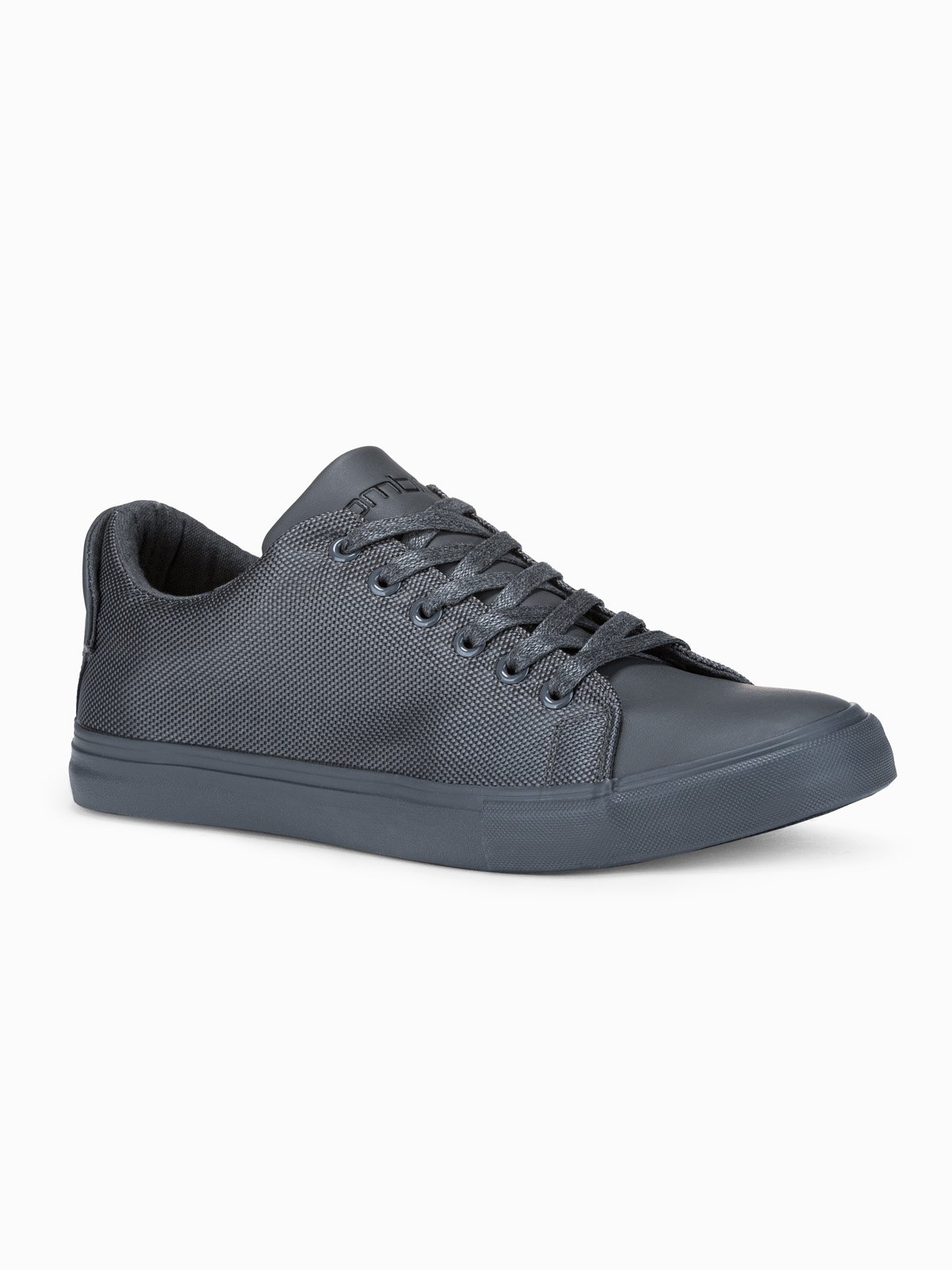 Levně Ombre BASIC men's shoes sneakers in combined materials - gray