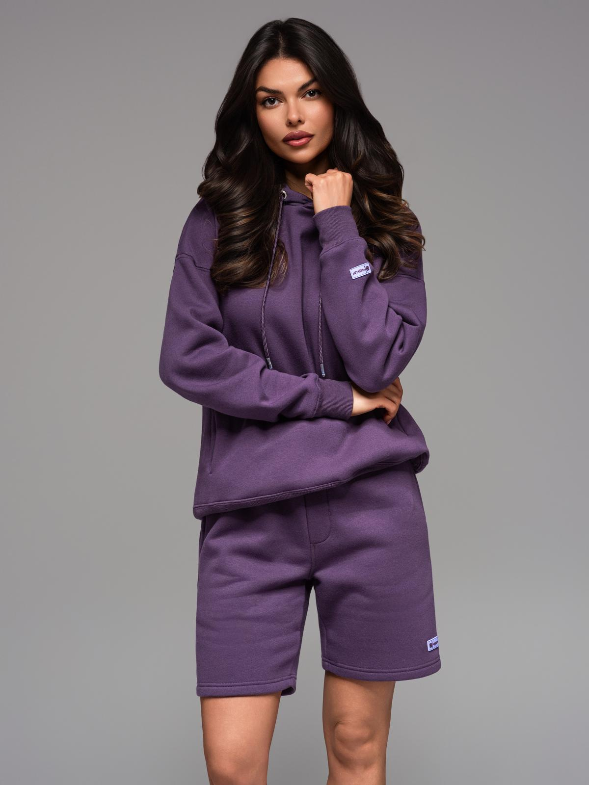 Ombre UNISEX sweatshirt set for couples hoodie + athleisure style shorts