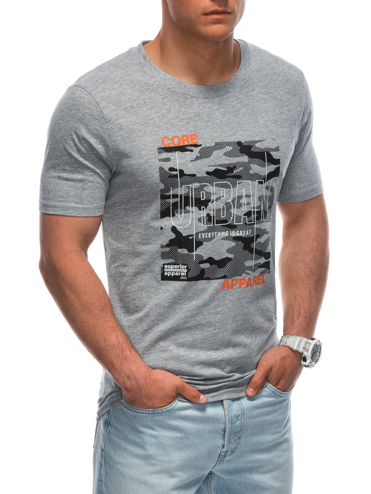 Edoti Men's printed t-shirt
