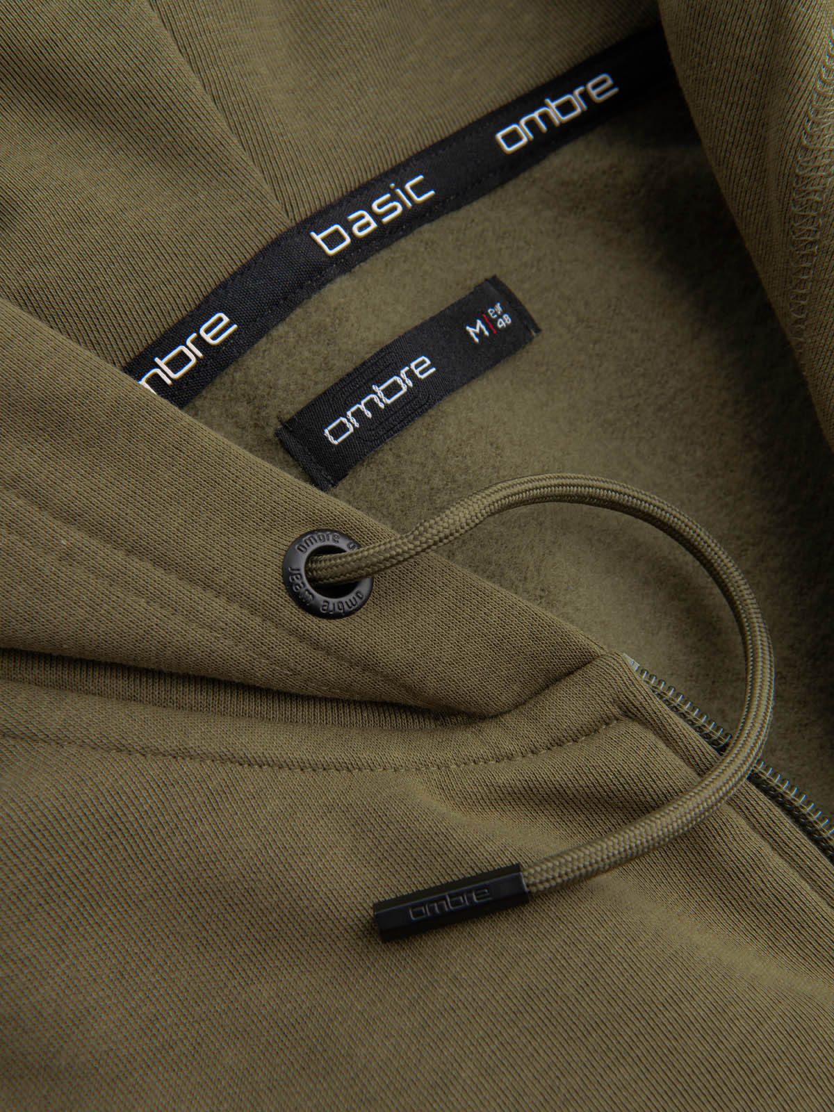 Ombre BASIC men&#039;s cotton stretch sweatshirt - olive