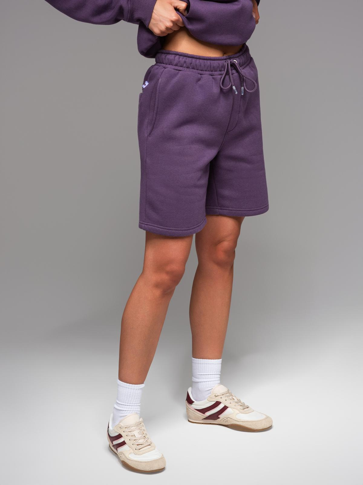 Ombre Unisex sweat shorts with drawstring waistband - purple