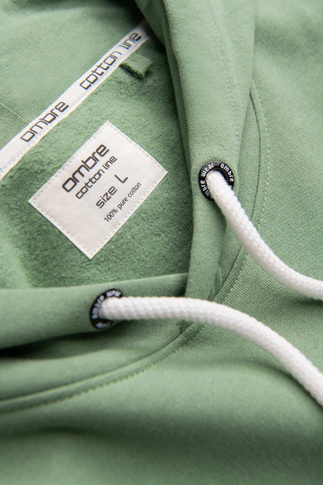 Ombre Men&#039;s kangaroo sweatshirt with hood - green