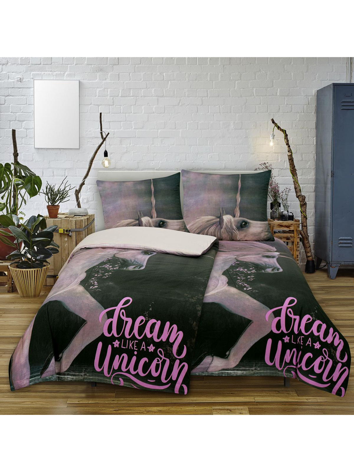 Edoti Cotton Bed Linen Unicorn