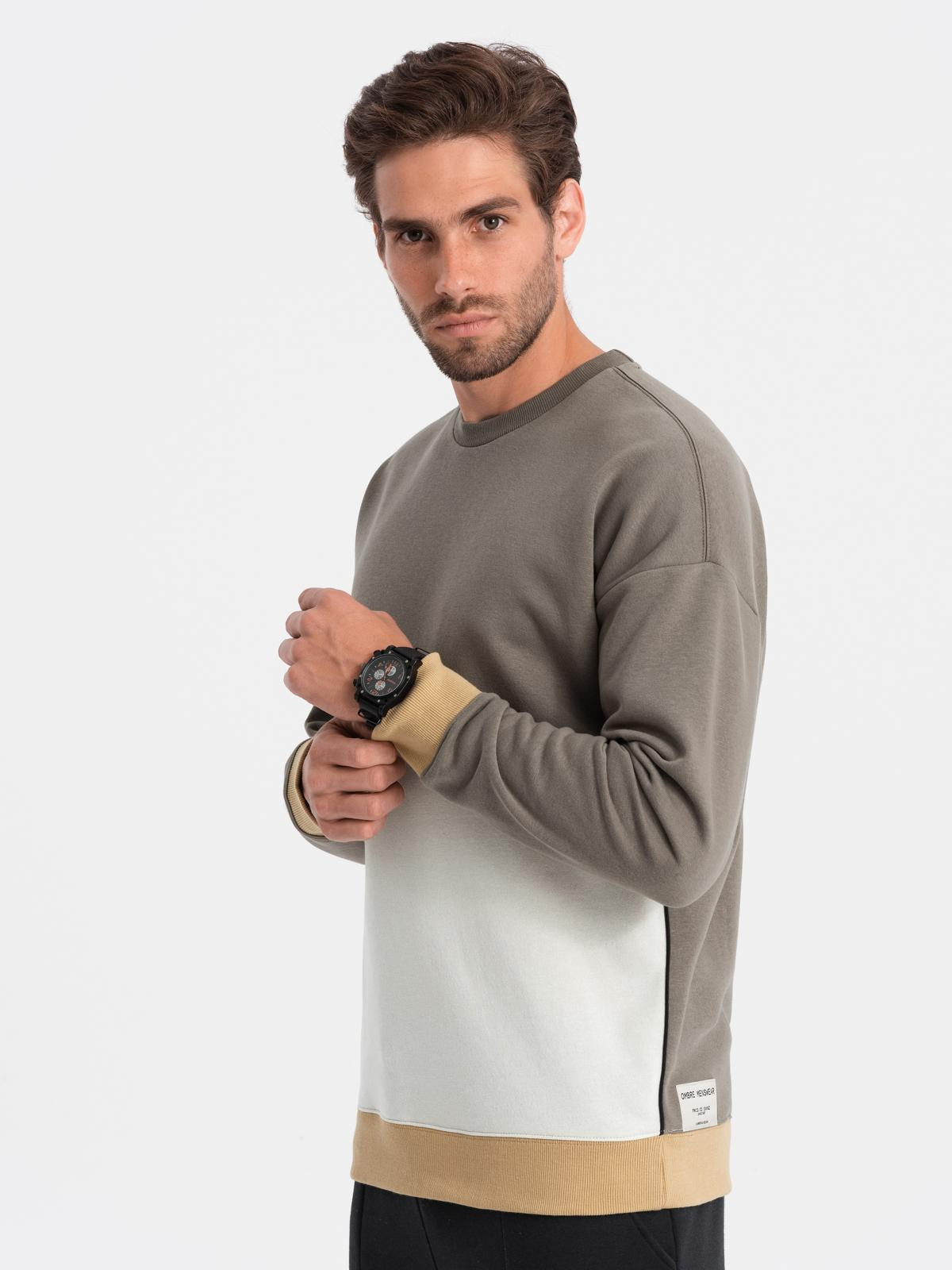 Ombre Men's OVERSIZE sweatshirt with contrasting color combination