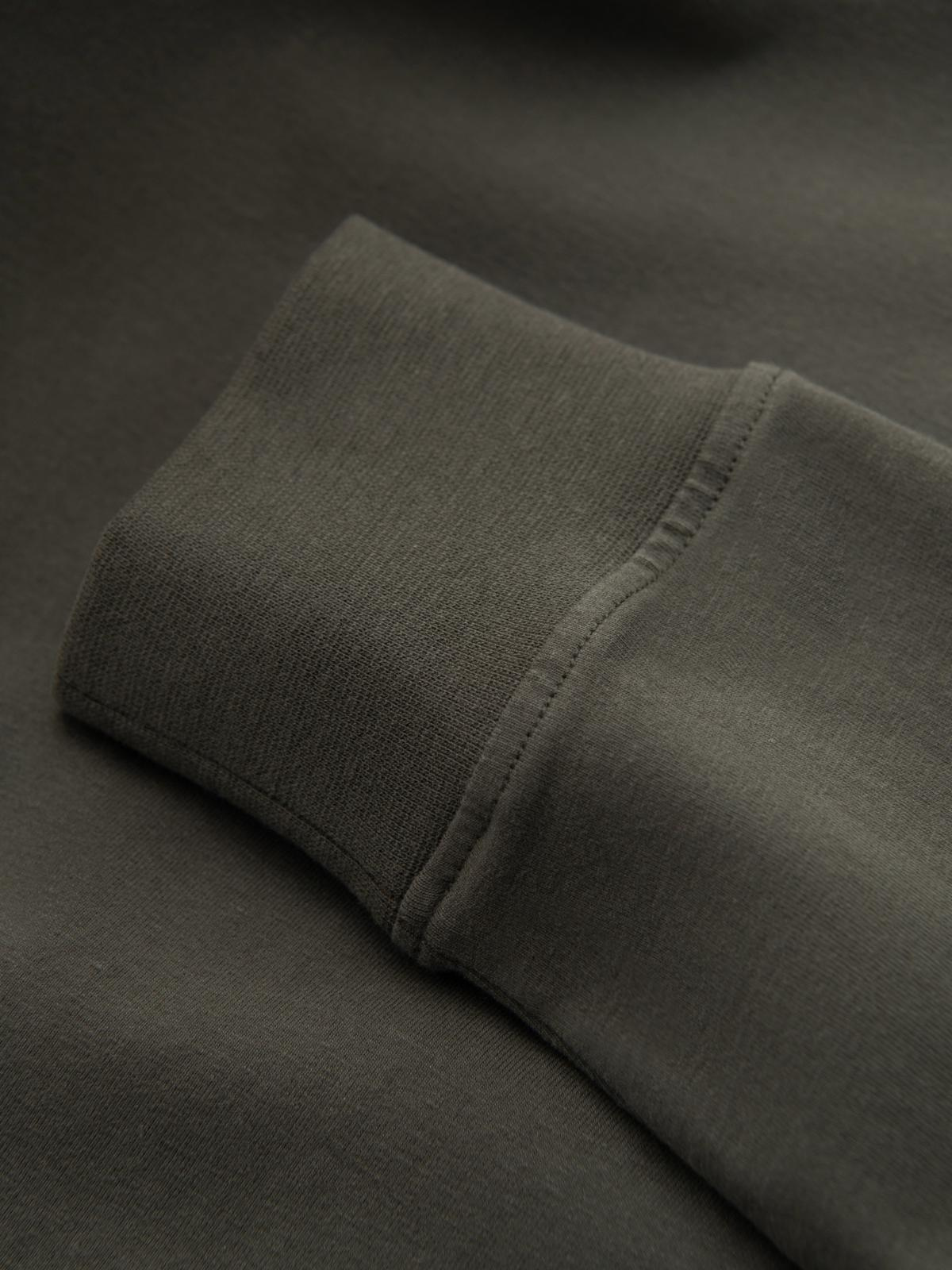 Ombre Men's cotton LOOSE FIT longsleeve with round neckline - gray-green