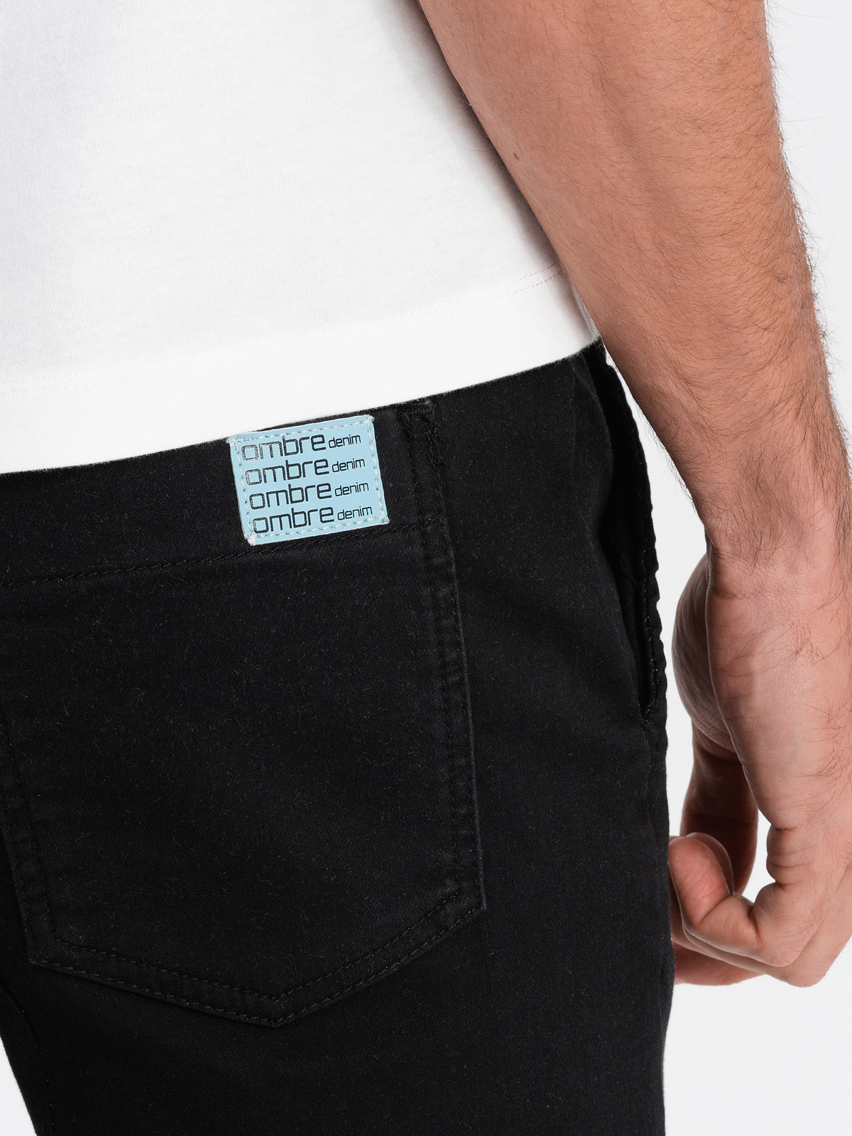 Ombre Men's JOGGERS pants with cargo pocket - black