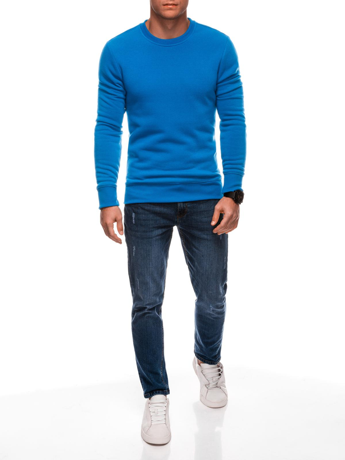 Edoti BASIC men's uniform round neck sweatshirt - blue