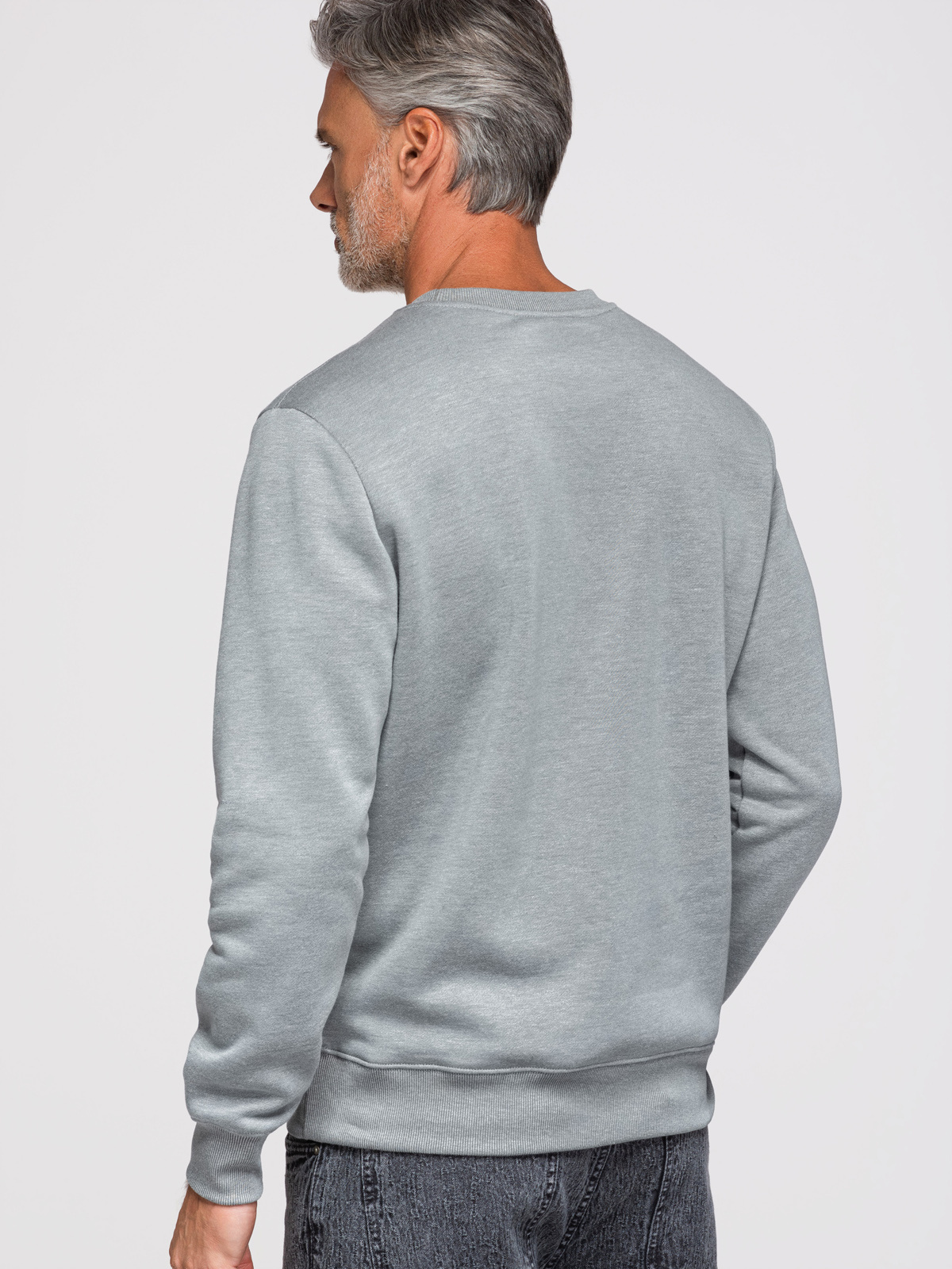 Ombre Classic men's sweatshirt with inscription - gray melange