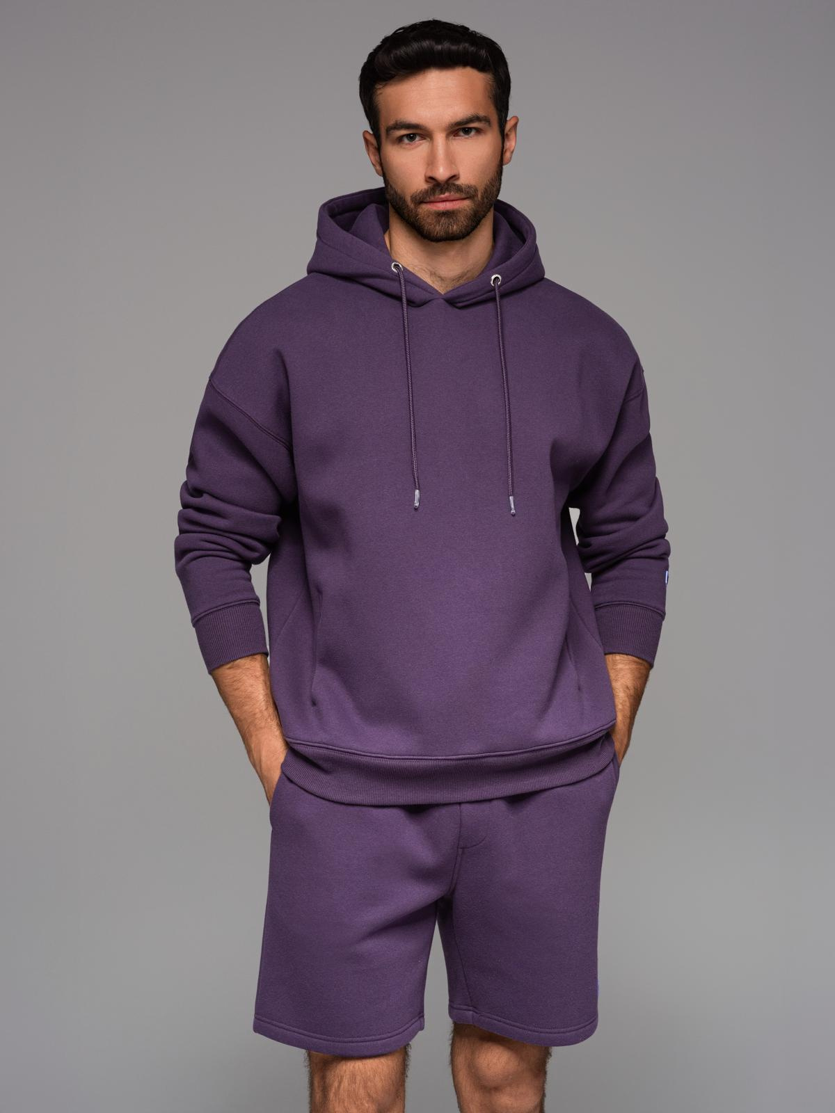 Ombre UNISEX sweatshirt set for couples hoodie + athleisure style shorts