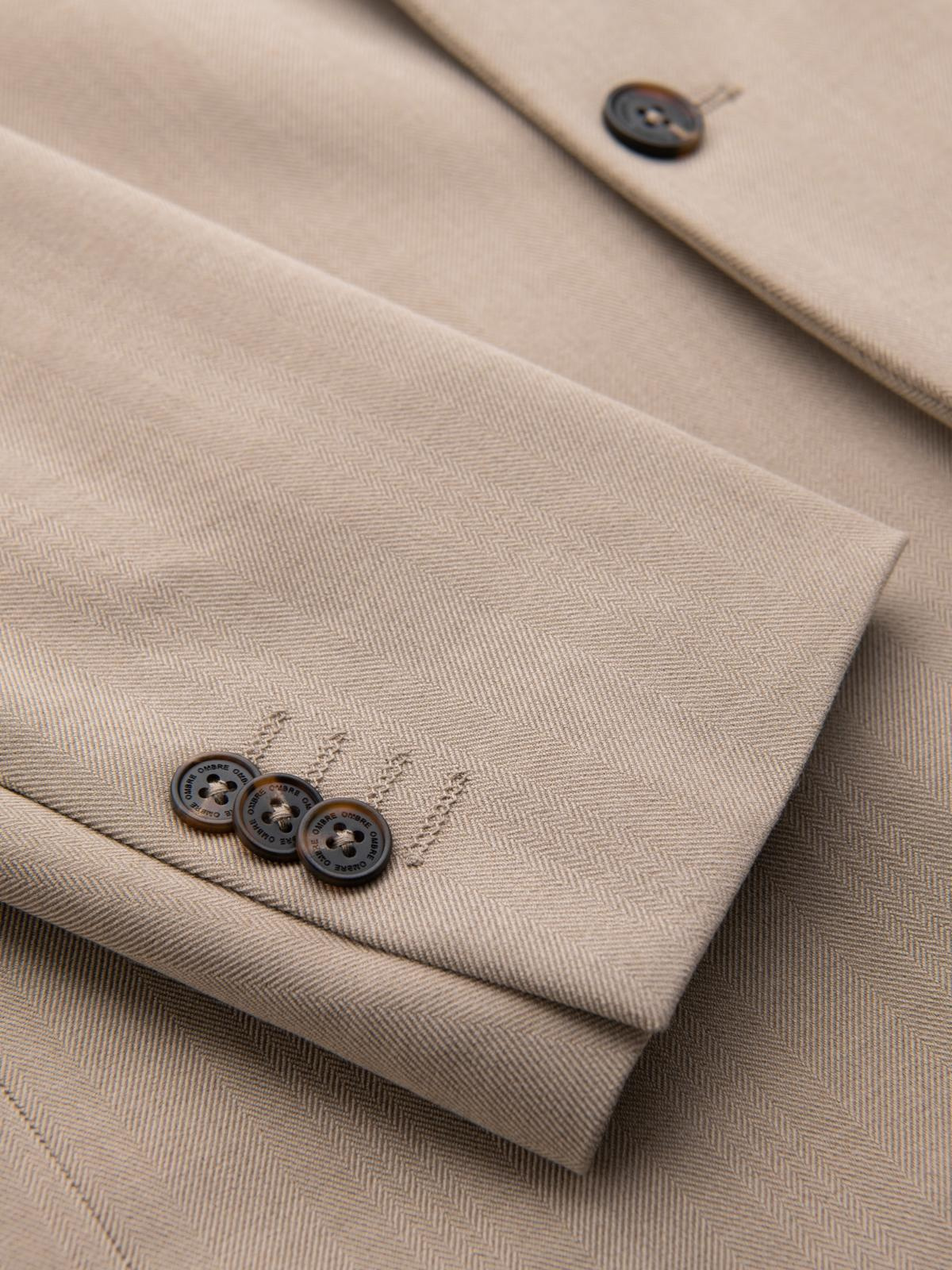 Ombre Elegant men&#039;s SLIM FIT jacket with rayon - beige