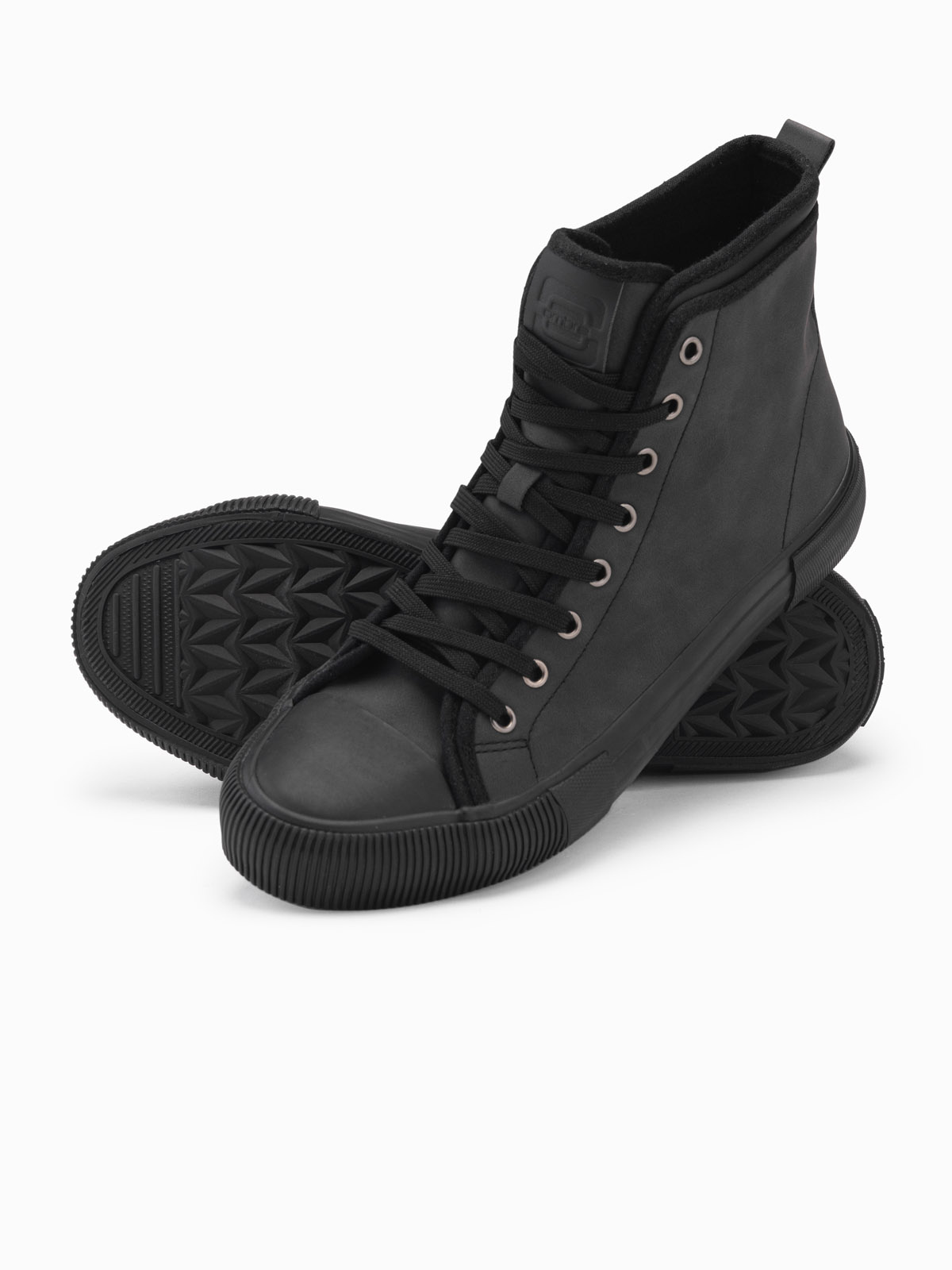 Ombre Men&#039;s high-top sneakers with decorative upper - graphite