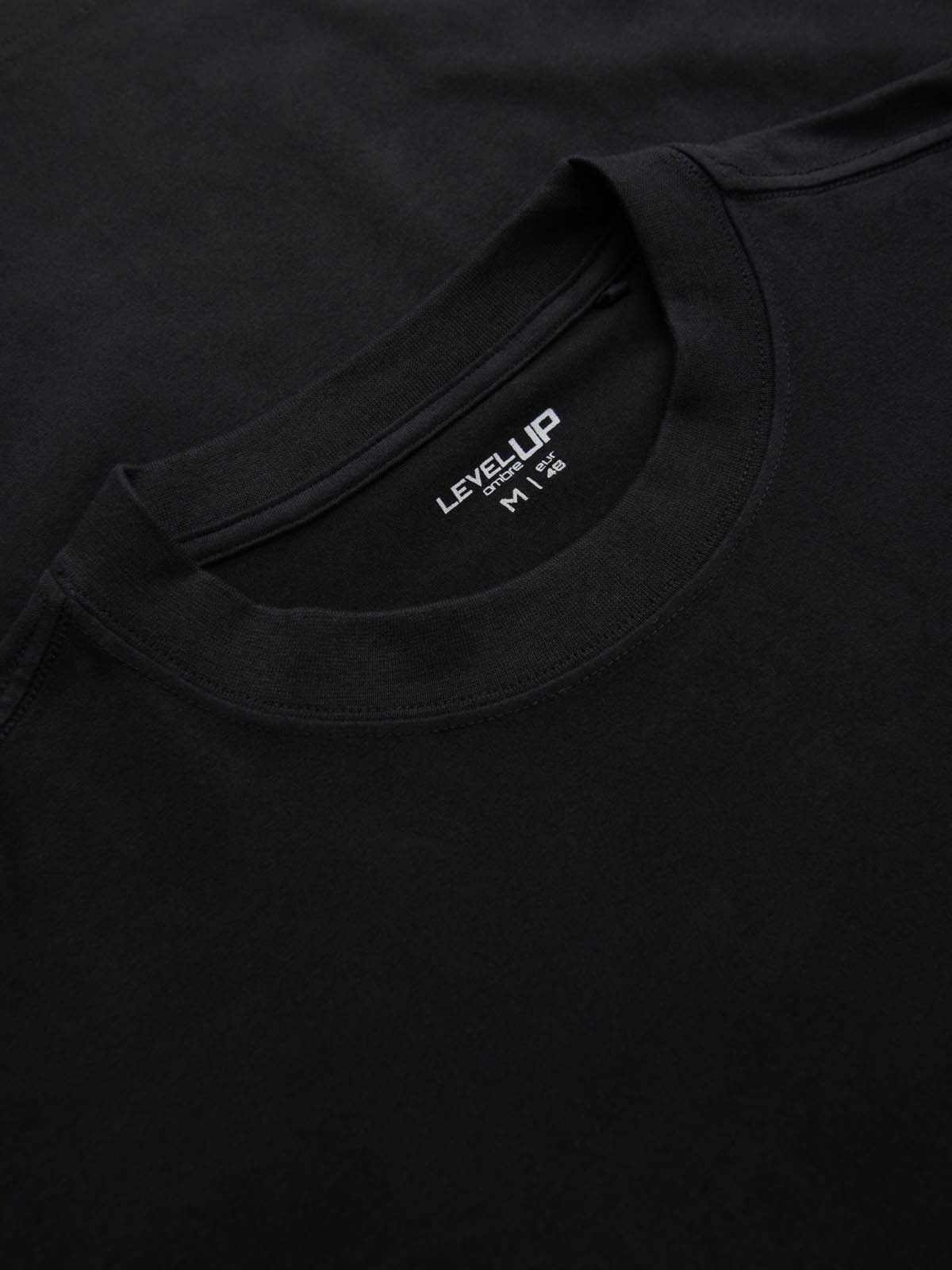 Ombre Men's cotton LOOSE FIT t-shirt with round neckline - black