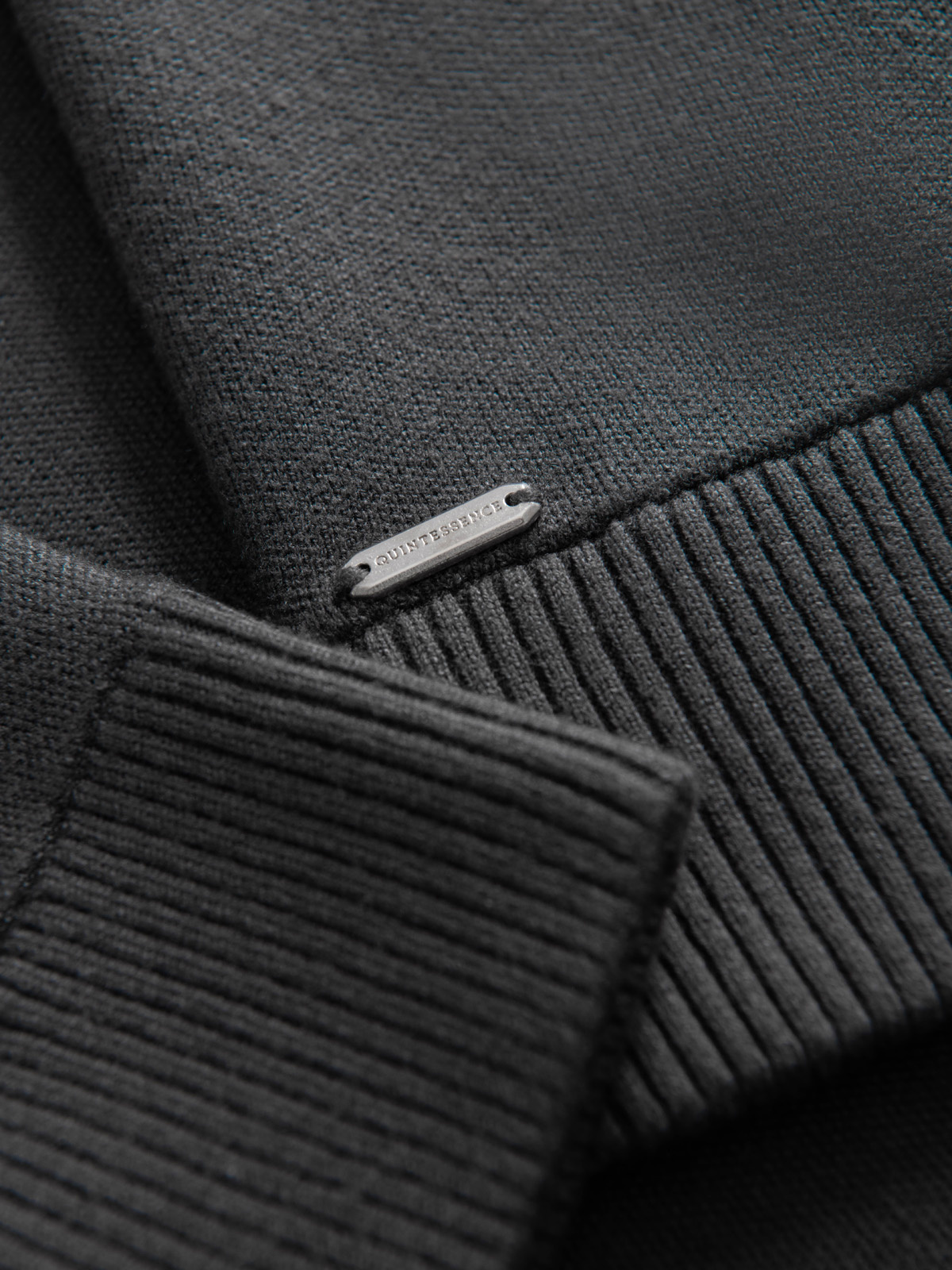 Ombre Men&#039;s plain zip sweater - graphite