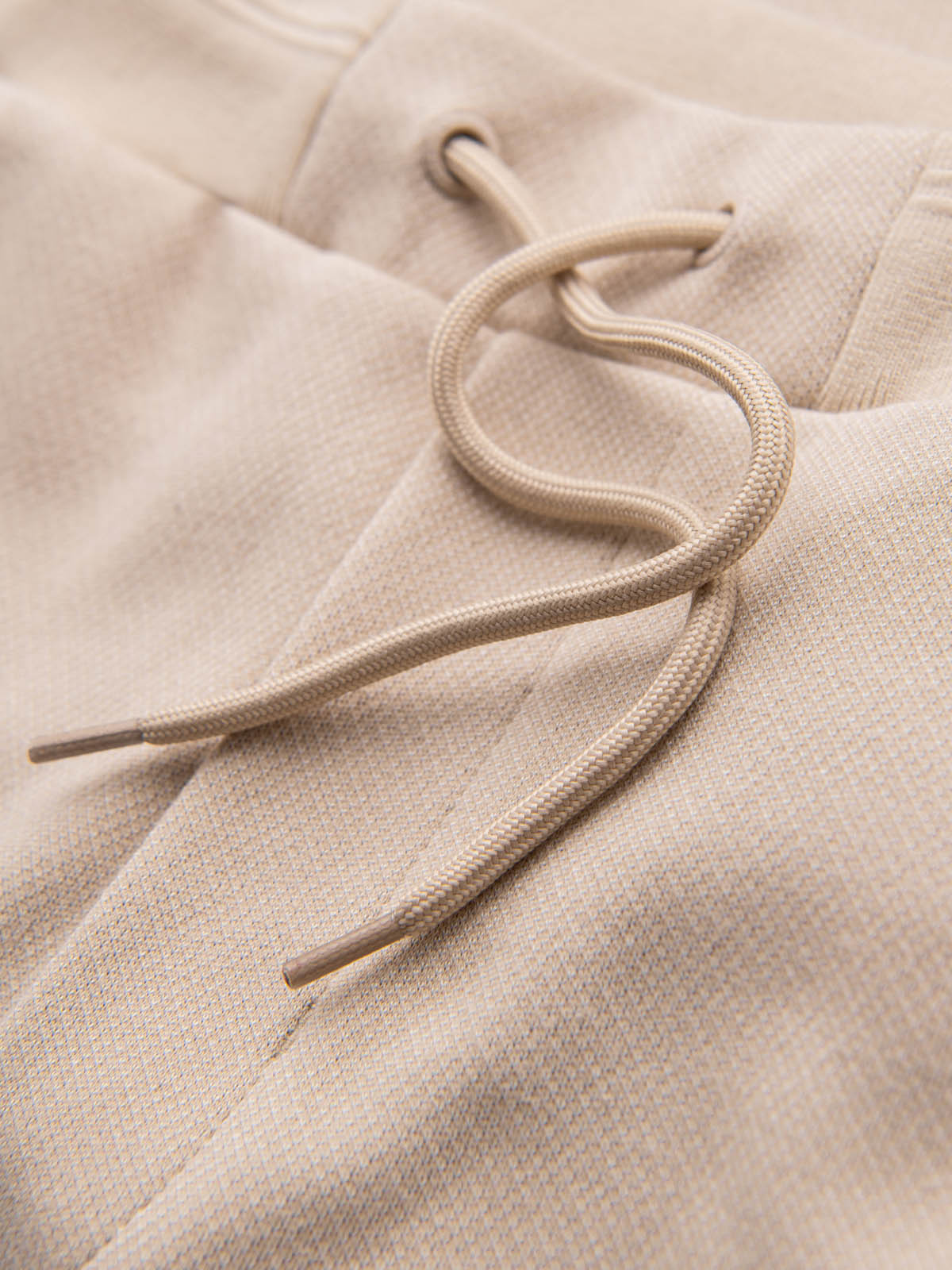 Ombre Casual men&#039;s SLIM FIT jacquard knit shorts - beige