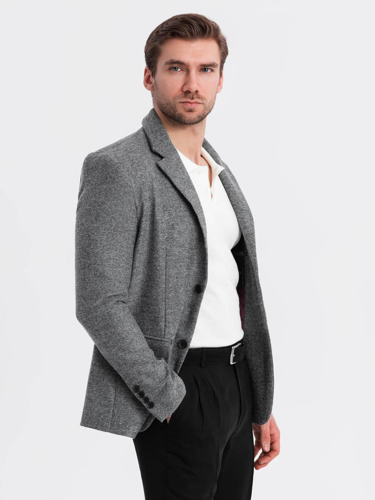 Ombre Classic men&#039;s blazer with rayon - gray