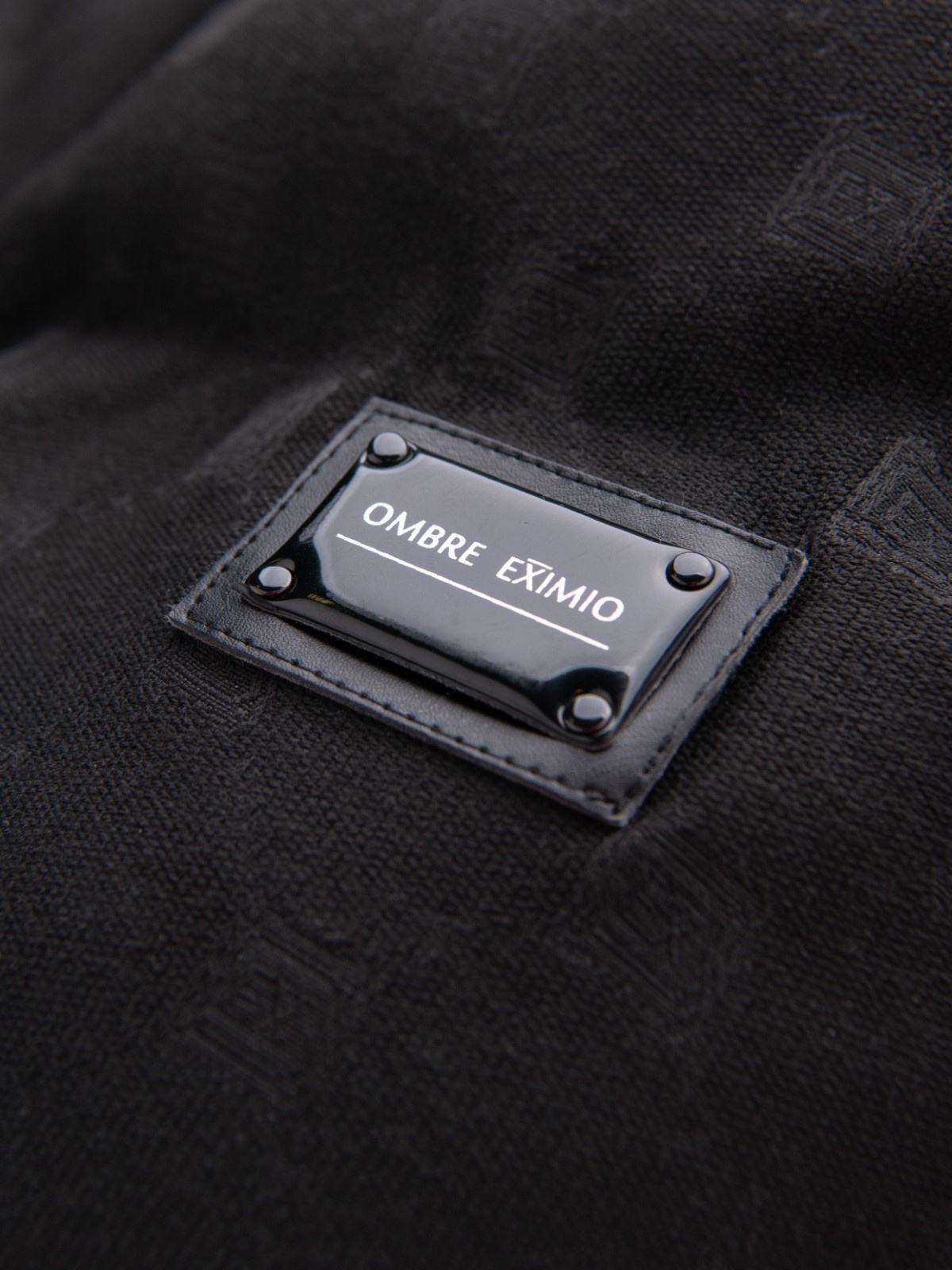 Ombre Men&#039;s patterned jacquard puffer jacket - black