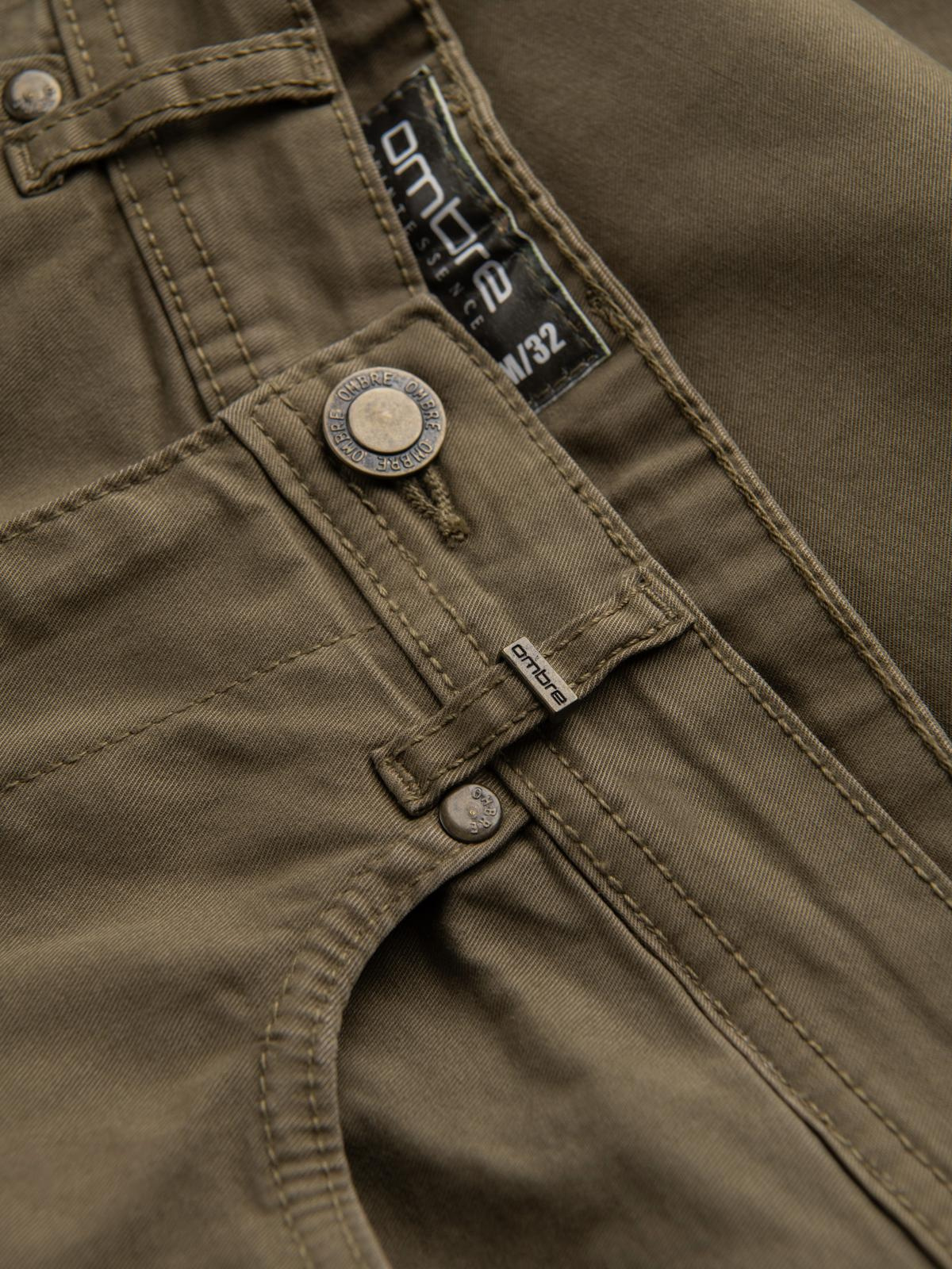 Ombre Men's tailored chino pants - olive
