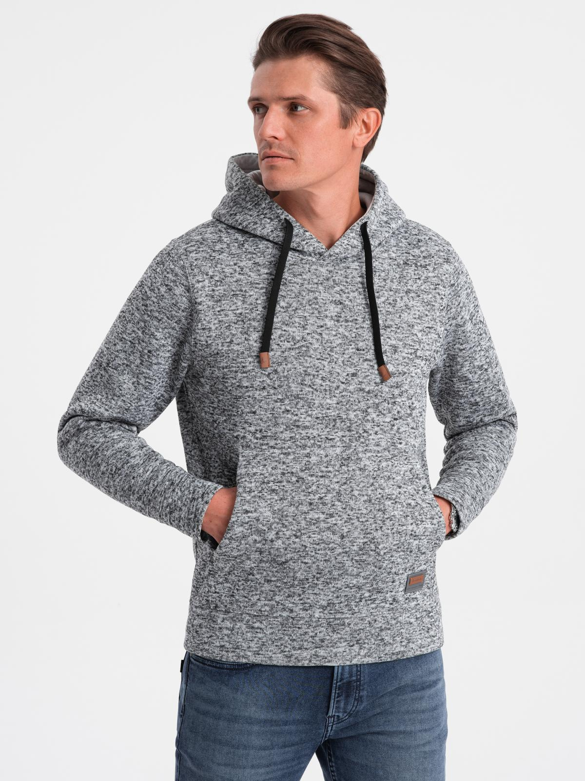 Ombre Men's non-stretch kangaroo hooded sweatshirt