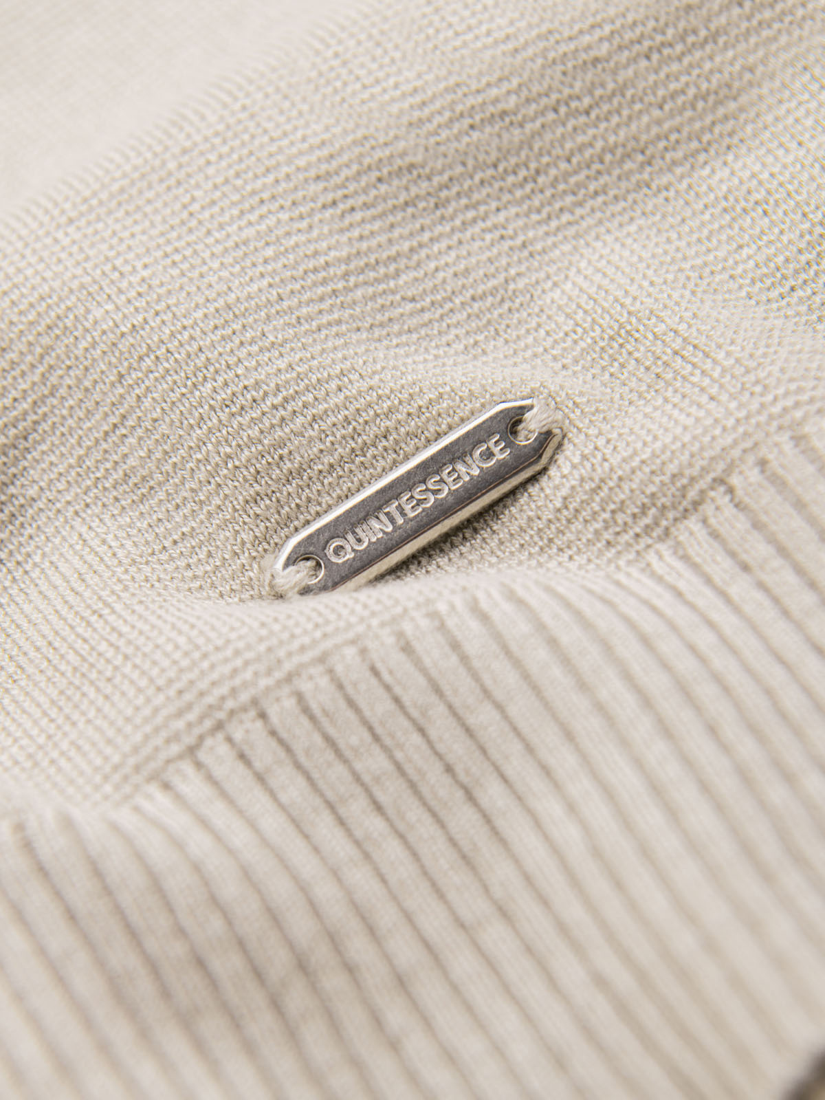 Ombre Classic knitted men's shirt with ribbed cuffs - light grey