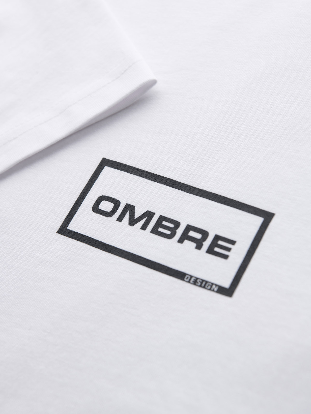 Ombre Men's REGULAR cut printed knit shirt - white