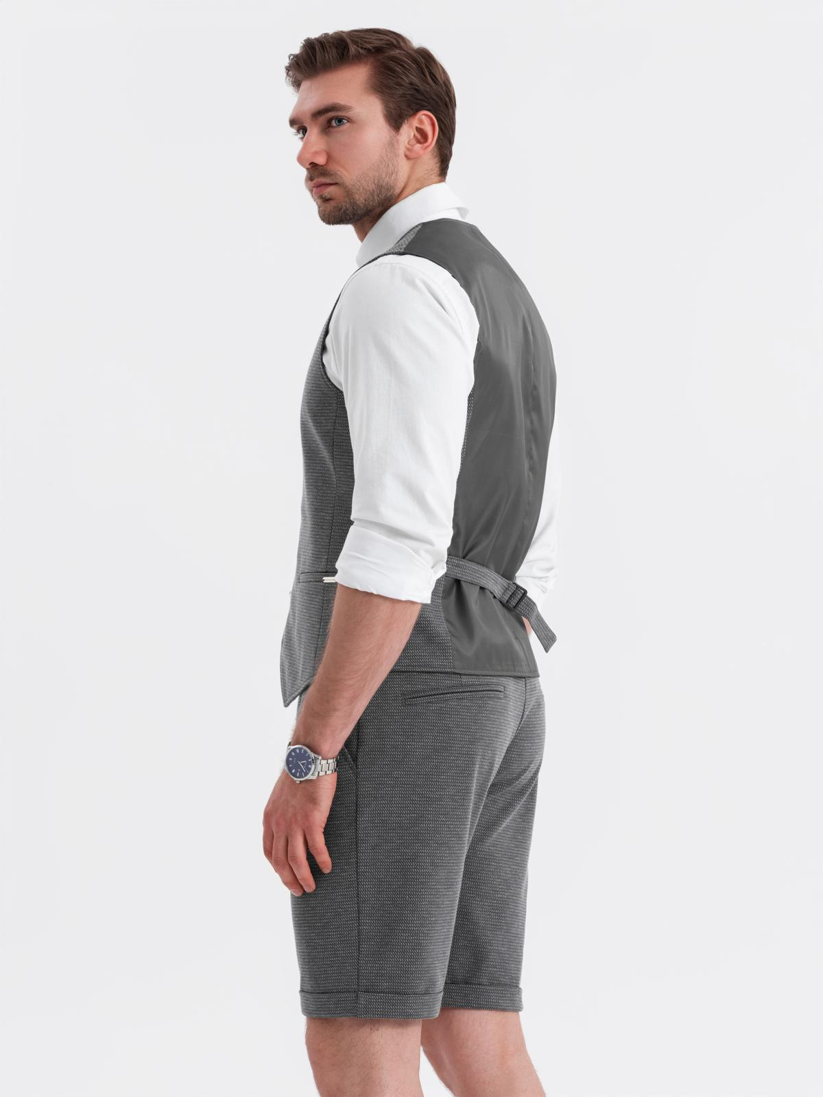 Ombre Elegant men's set suit vest + shorts