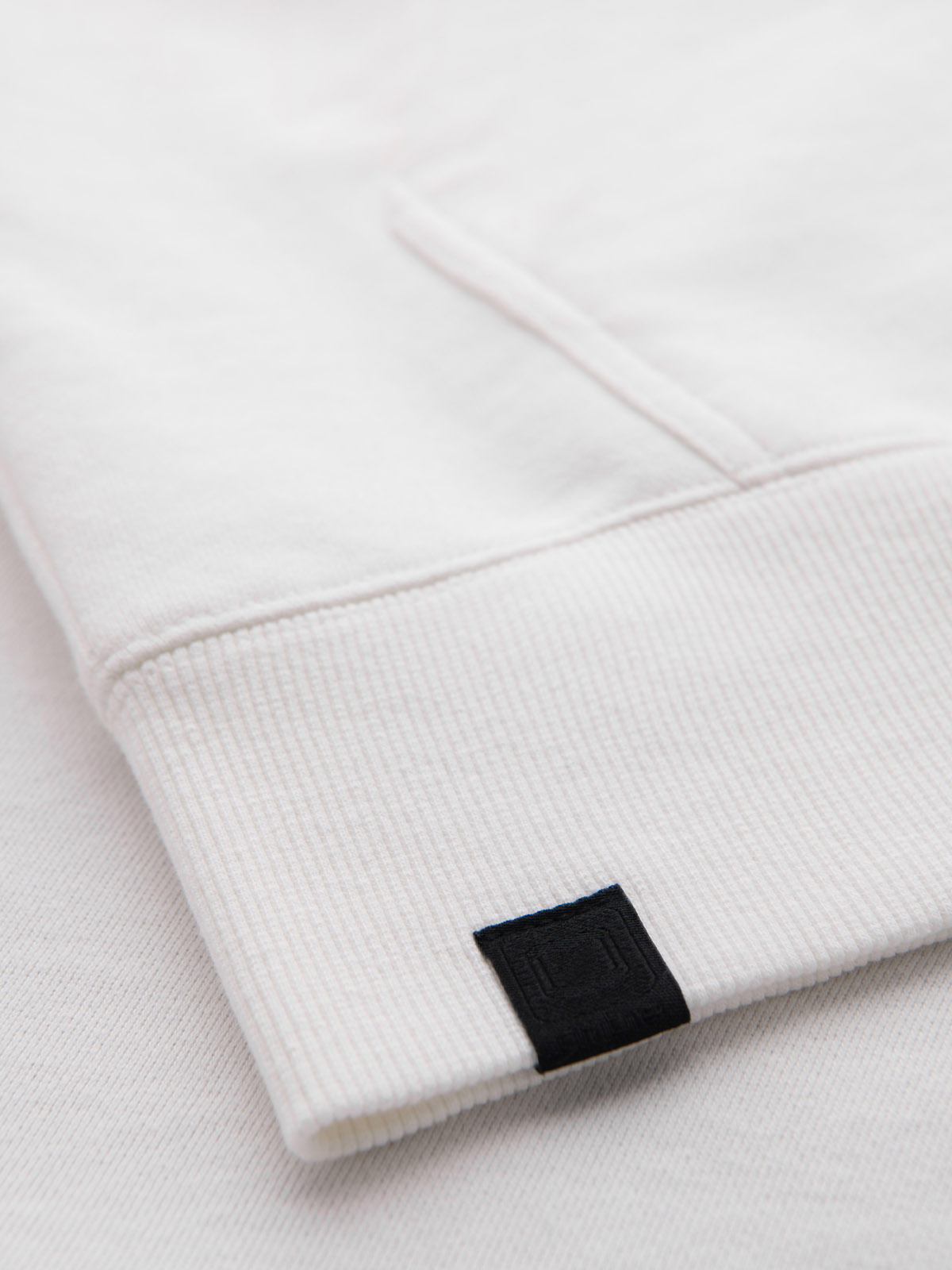 Ombre Men's cotton hoodie with contrasting elements - white
