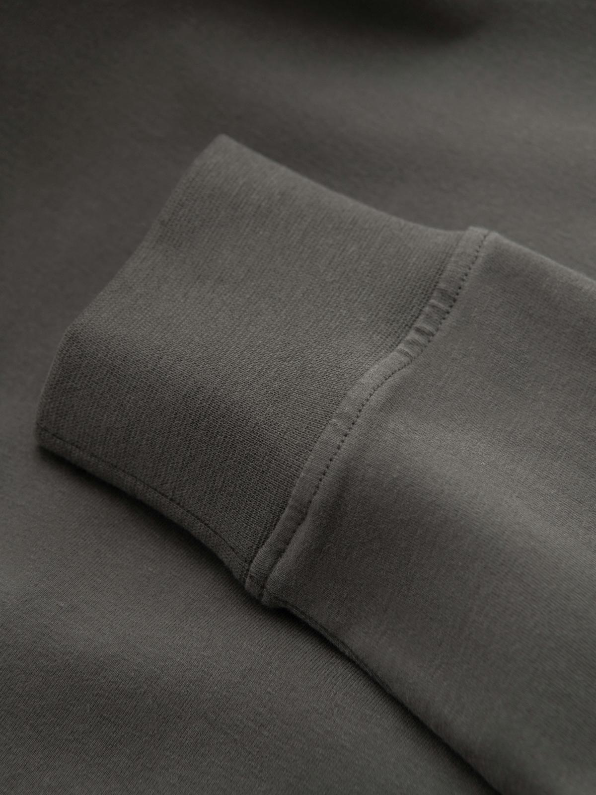 Ombre Men's cotton LOOSE FIT longsleeve with round neckline - gray-green