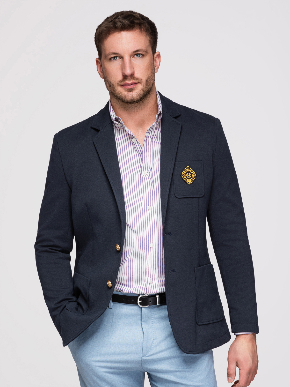 Levně Pánské sako Ombre Navy