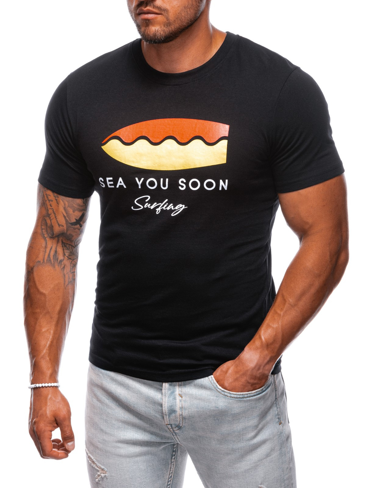 Edoti Mens printed t-shirt