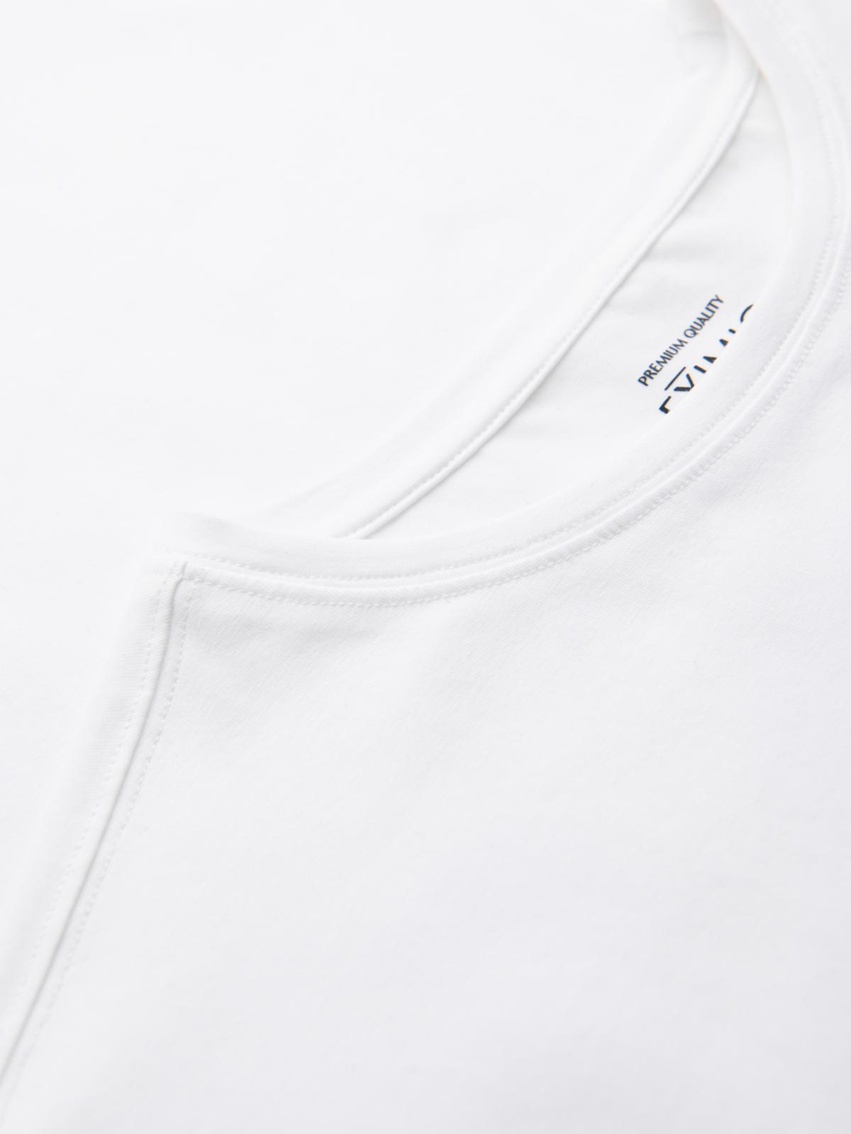 Ombre Men's SLIM FIT longsleeve with elastane and print - white